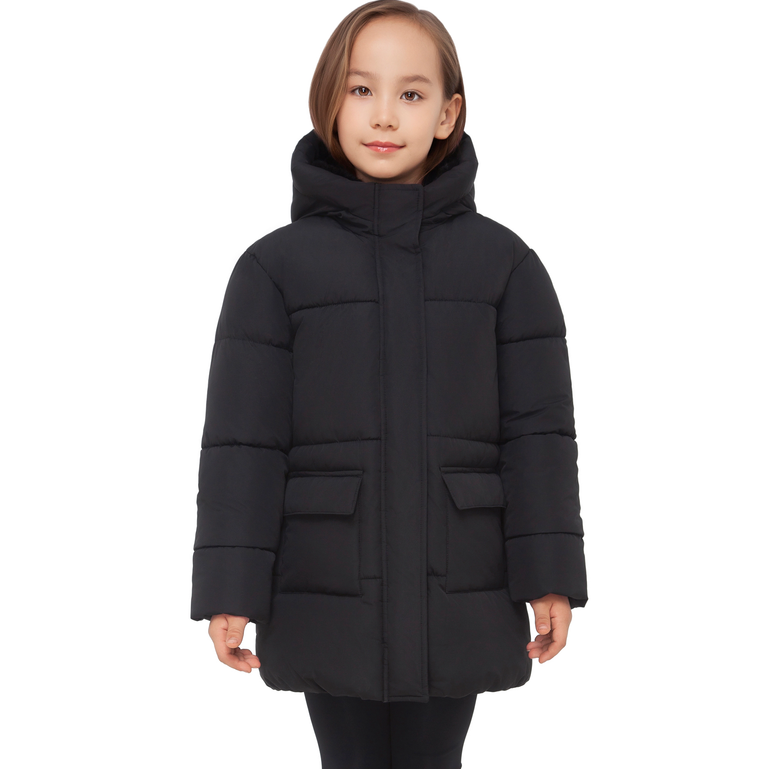 Rokka&Rolla Little & Big Kid Girls Madison Longline Hooded Puffer Jacket
