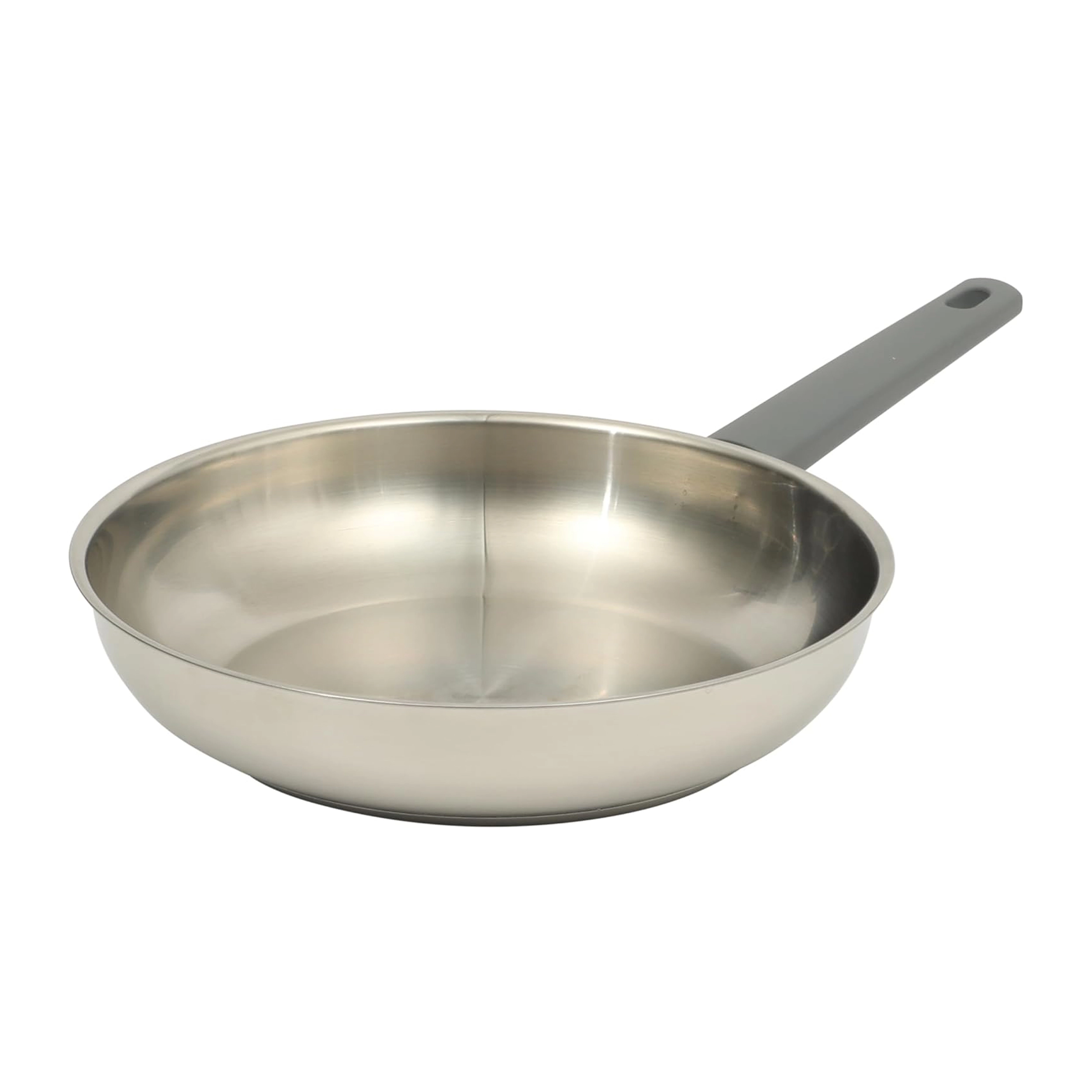 Oster Beauford Inch Stainless Steel Frying Pan with Soft-Touch Handle in Silver