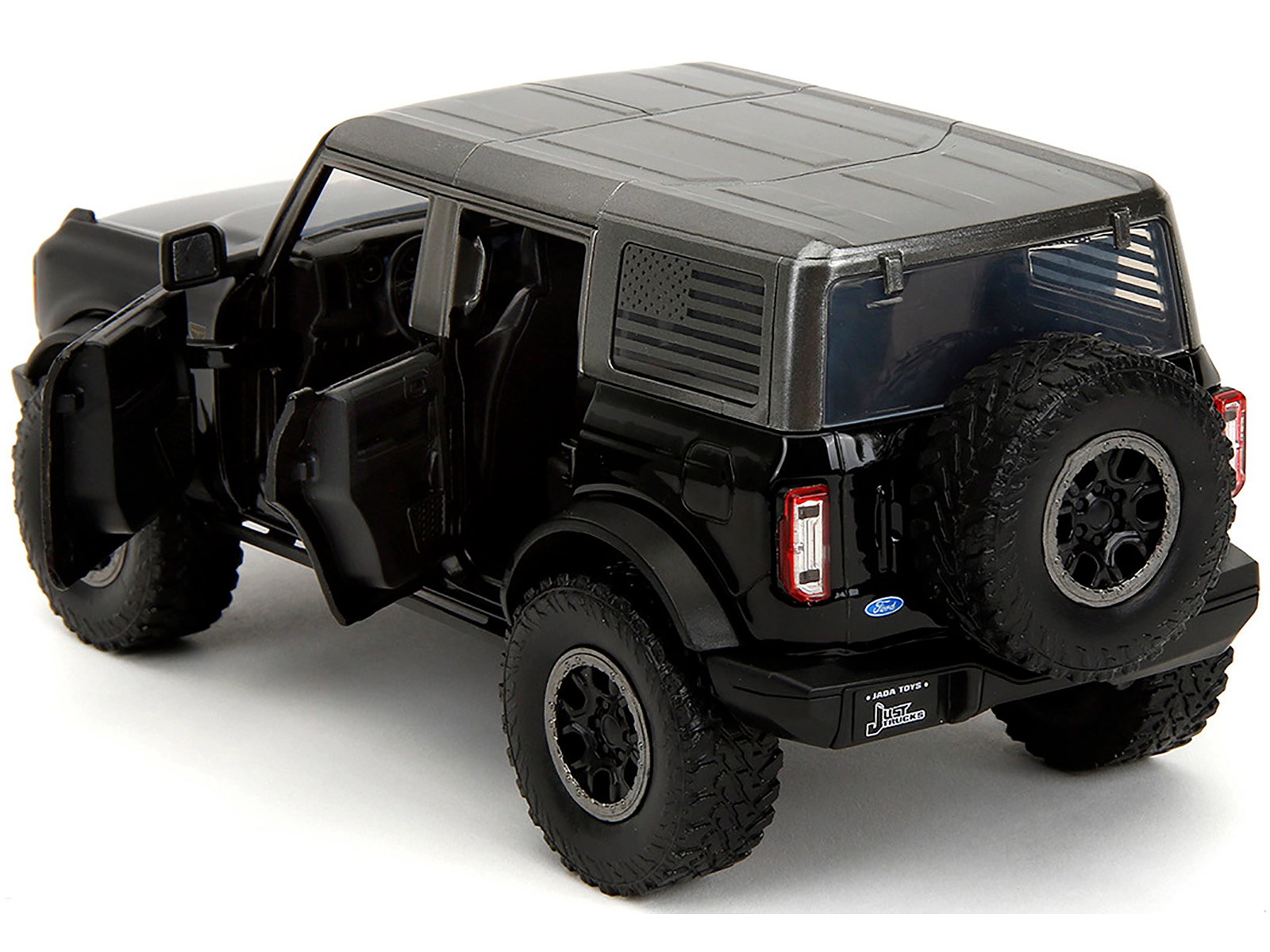 Jada 2021 Ford Bronco Badlands Black "Rigid" with Extra Wheels "Just Trucks" Series 1/24 Diecast Model Car by Jada