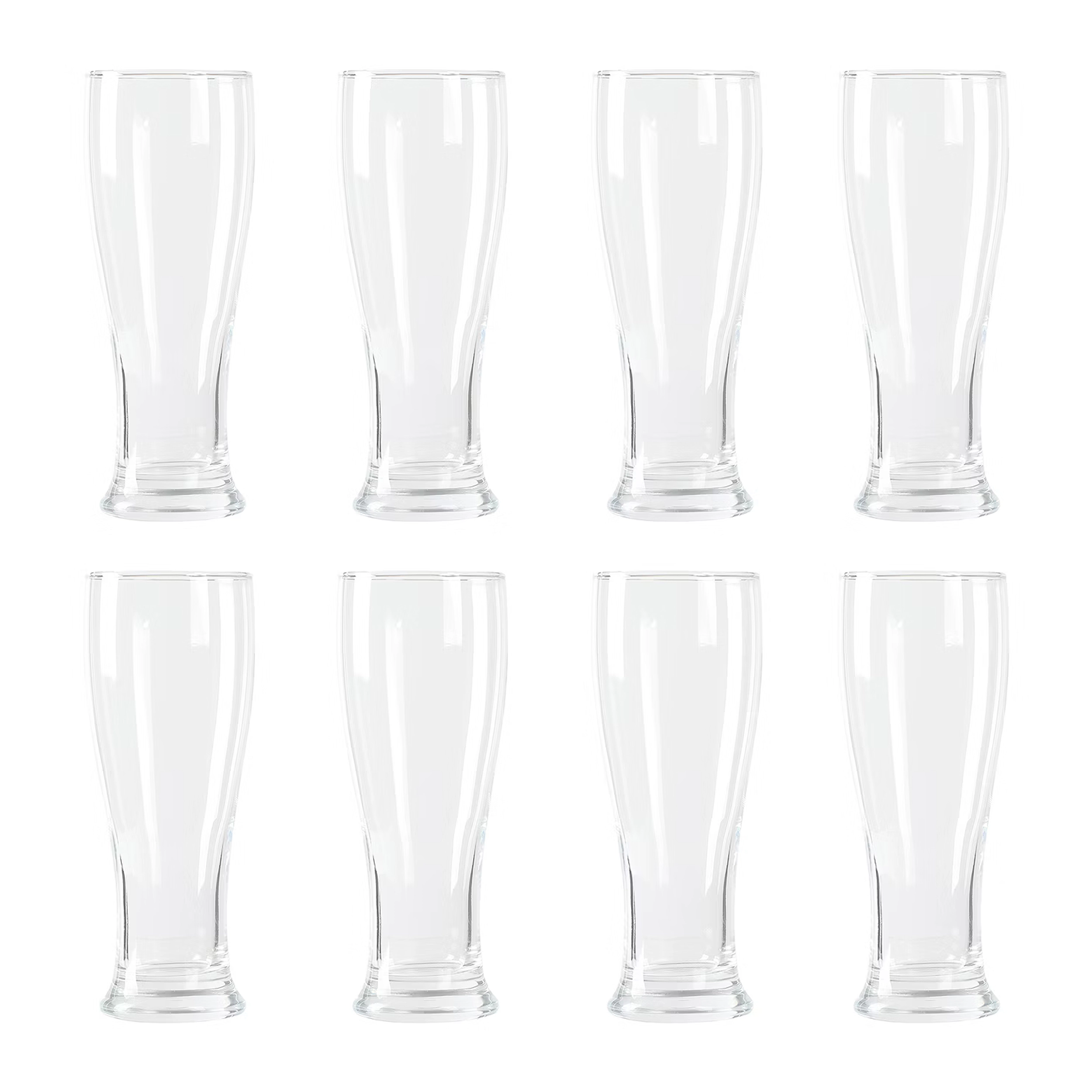 Gibson Home Callum 8 Piece 15.6 Ounce Tall Pub Glass Set in Clear