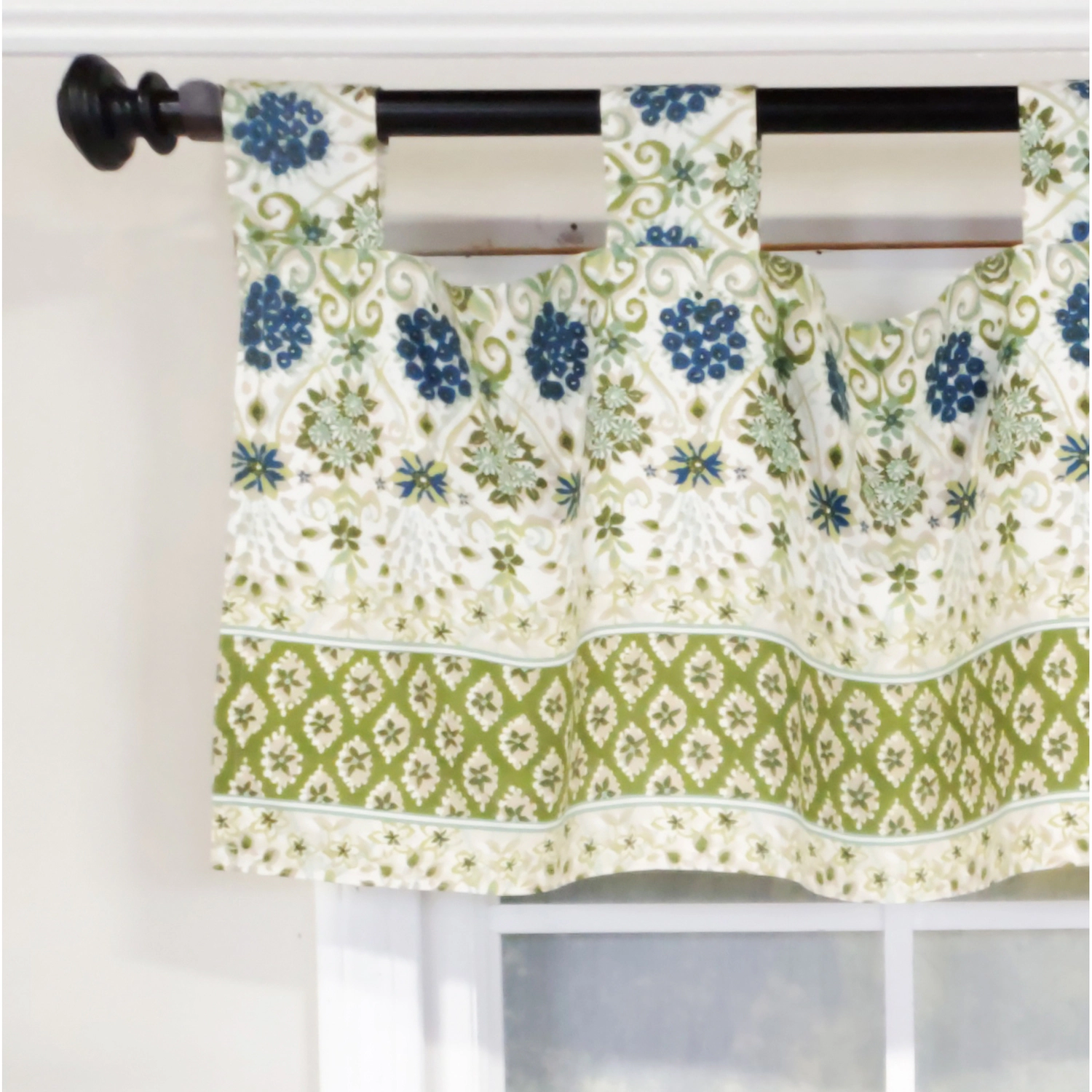 RLF Home 4" Top Tab High Quality Fabric Viviana Tab Valance for Windows 50" x 16" Natural