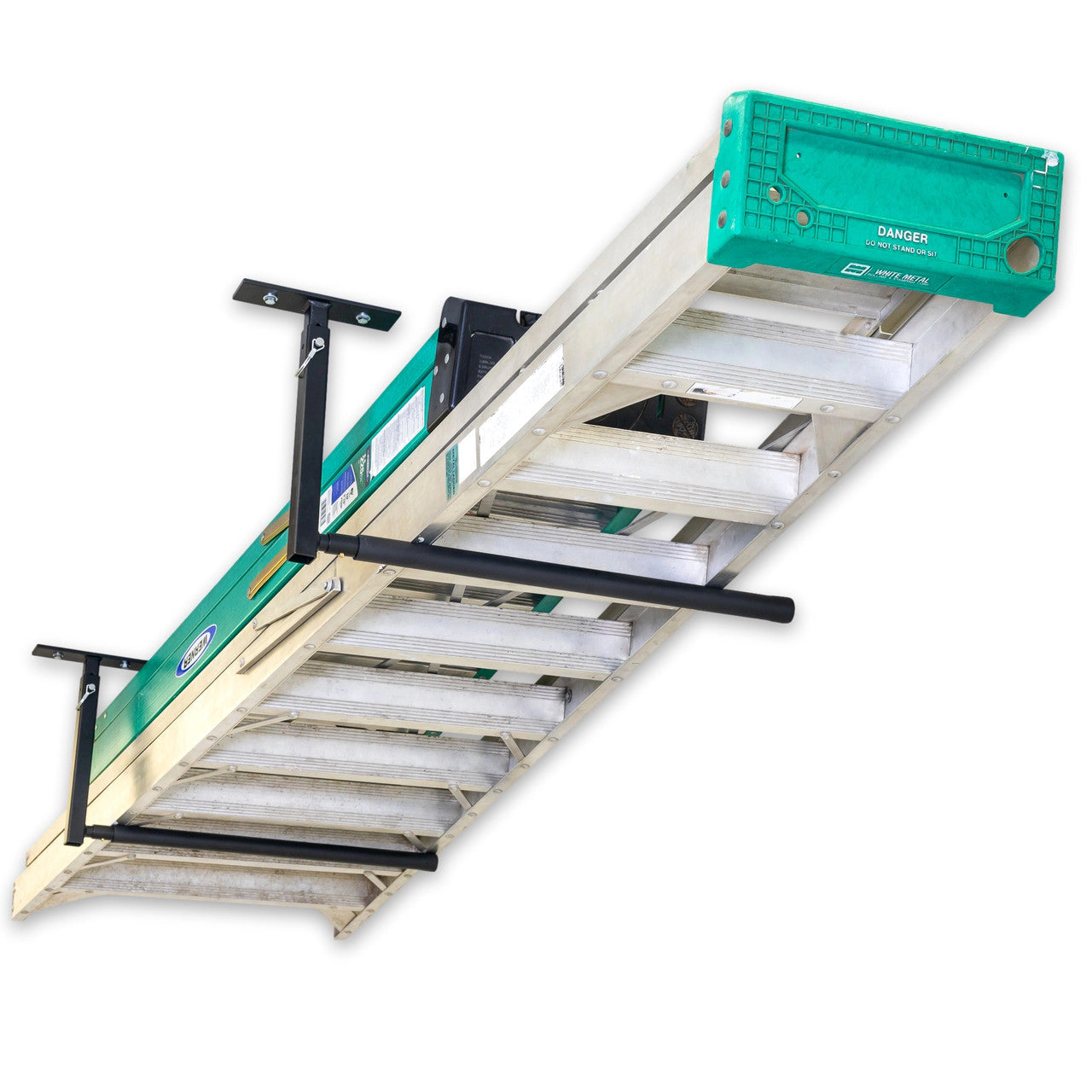 StoreYour Hi-Port 2 Ladder Ceiling Storage Rack, Single Sided, Holds 75 lbs