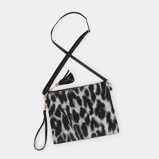 Fashnzfab Leopard Patterned Clutch / Crossbody Bag