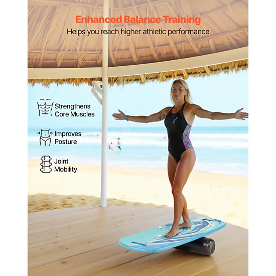 HONGGE Balance Board, Wobble Board Trainer for Adults, Premium Wooden Balance Training Equipment