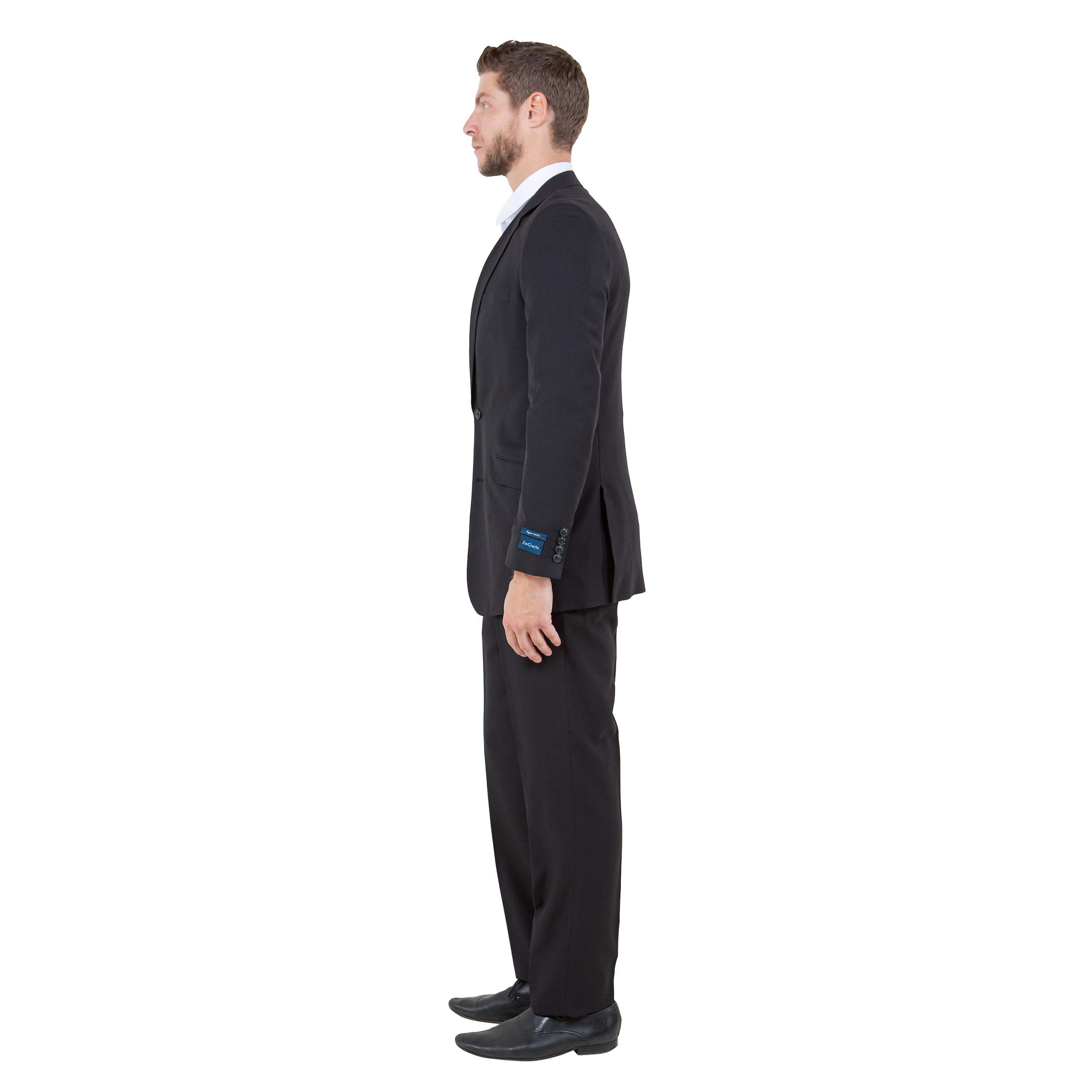 Zegarie Mens Modern Fit 2-Piece Wool Suit Set