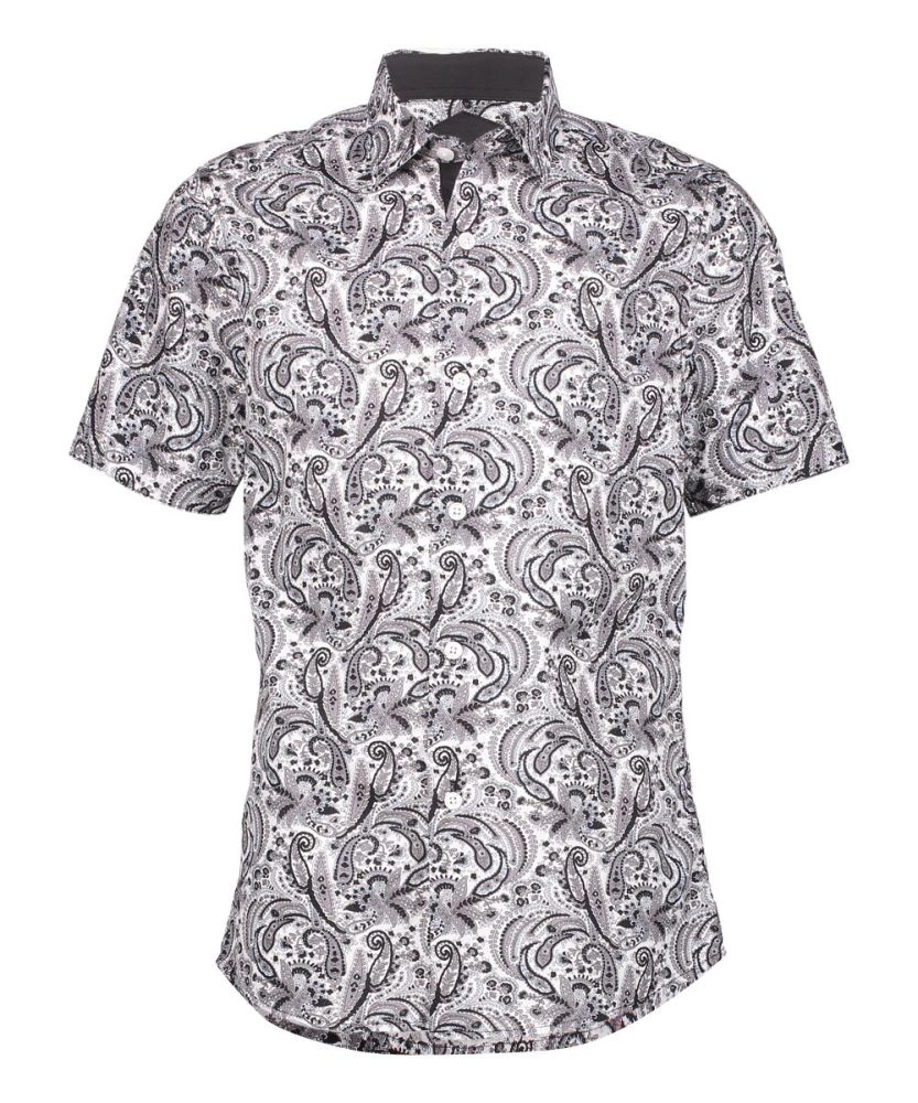 Elie Balleh Boys Slim Fit Paisley Shirt