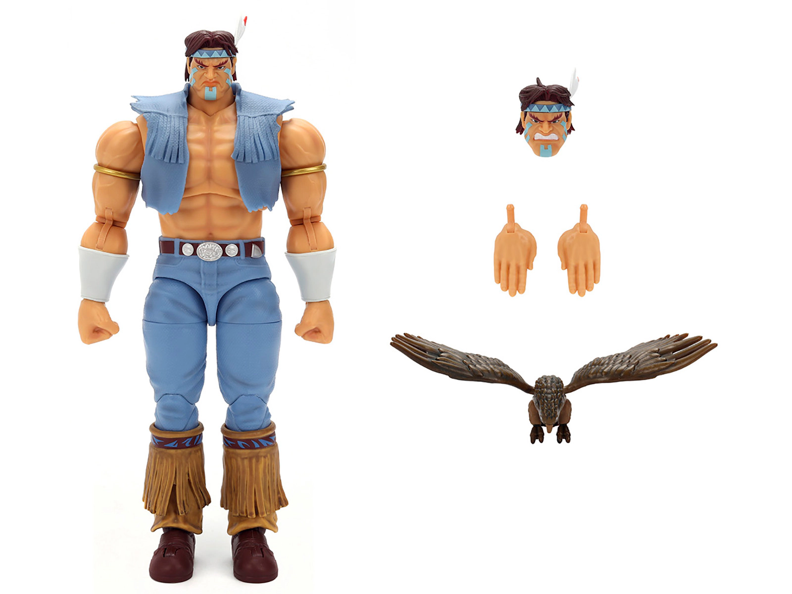Jada T. Hawk 7.5" Moveable Figure with Accessories and Alternate Head and Hands "Ultra Street Fighter II: The