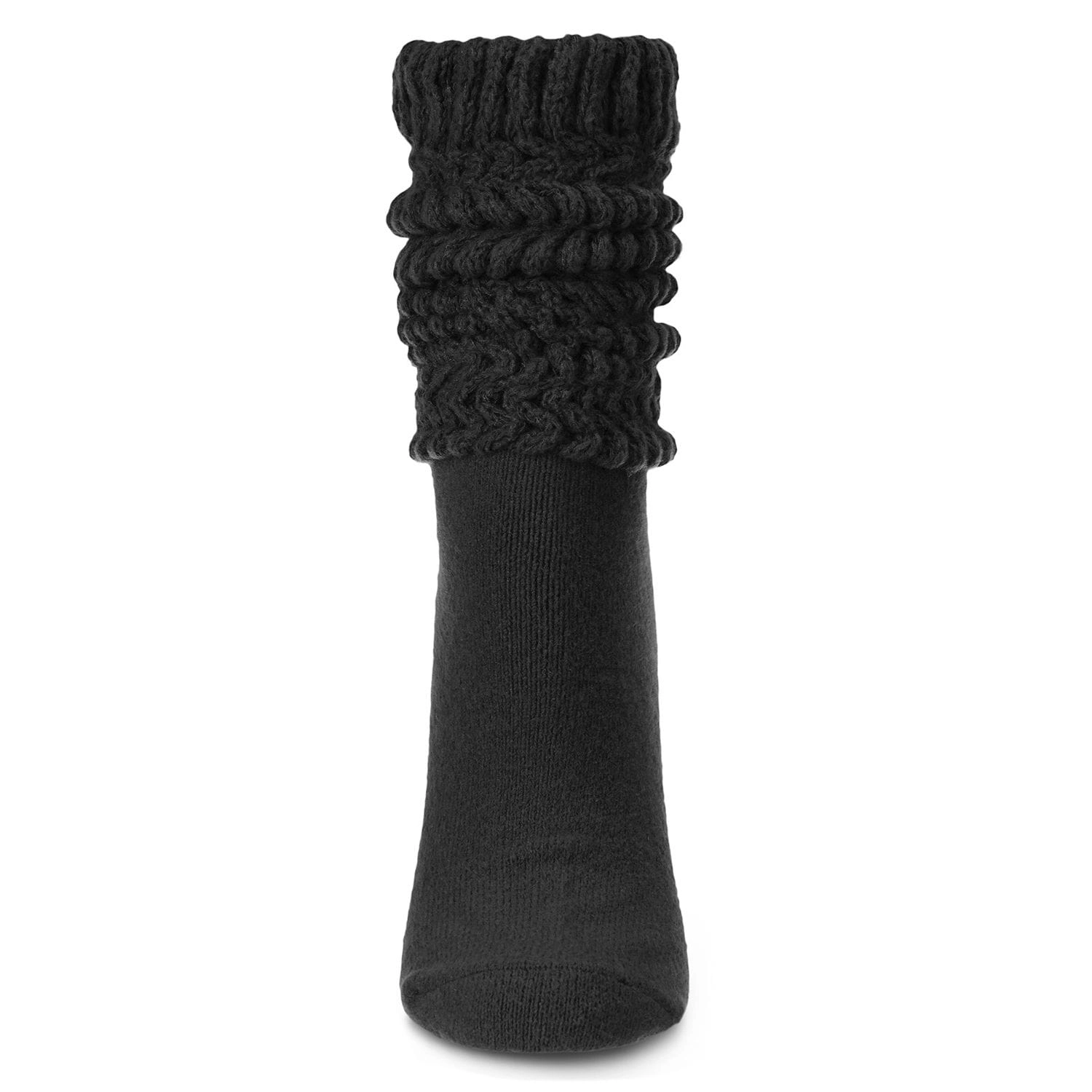MeMoi Women's Wide Ribbed Cotton Blend Slouch Crew Socks