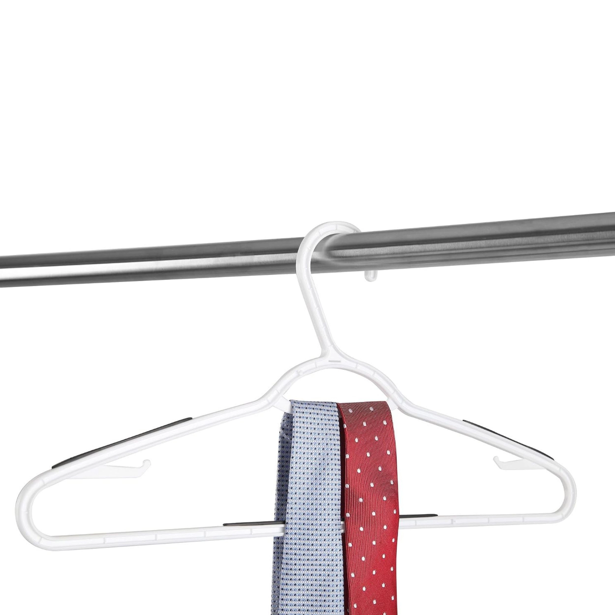 Stock Preferred Pack of 50 Plastic Clothes Hangers with Non Slip Pads Space Saving Design