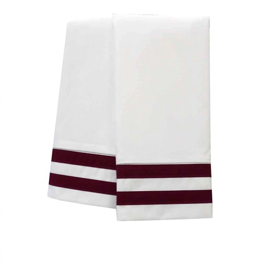 Egyptian Linens 608 Thread Count Cotton Banded Pillowcase Set