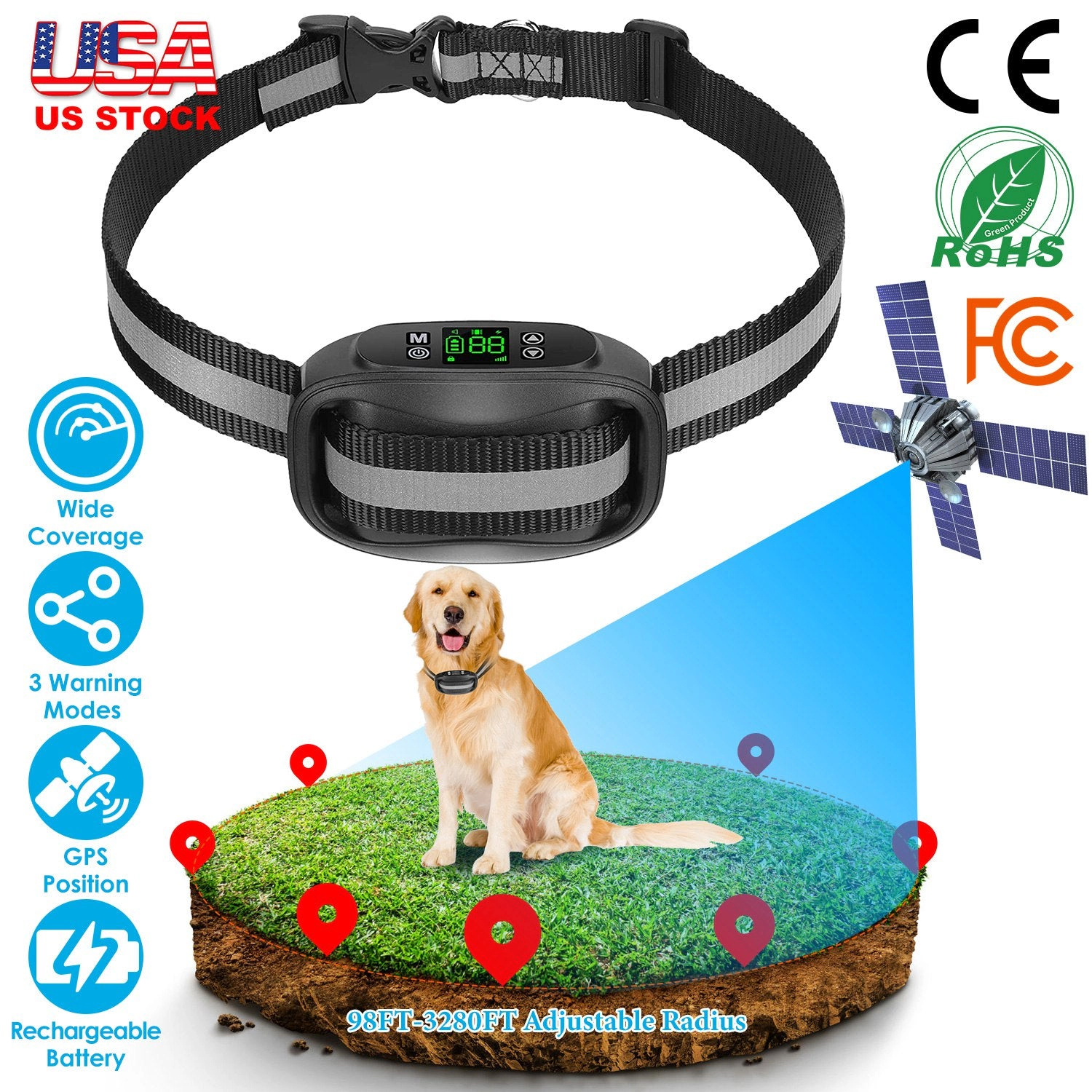 GBruno GPS Wireless Dog Fence Containment System