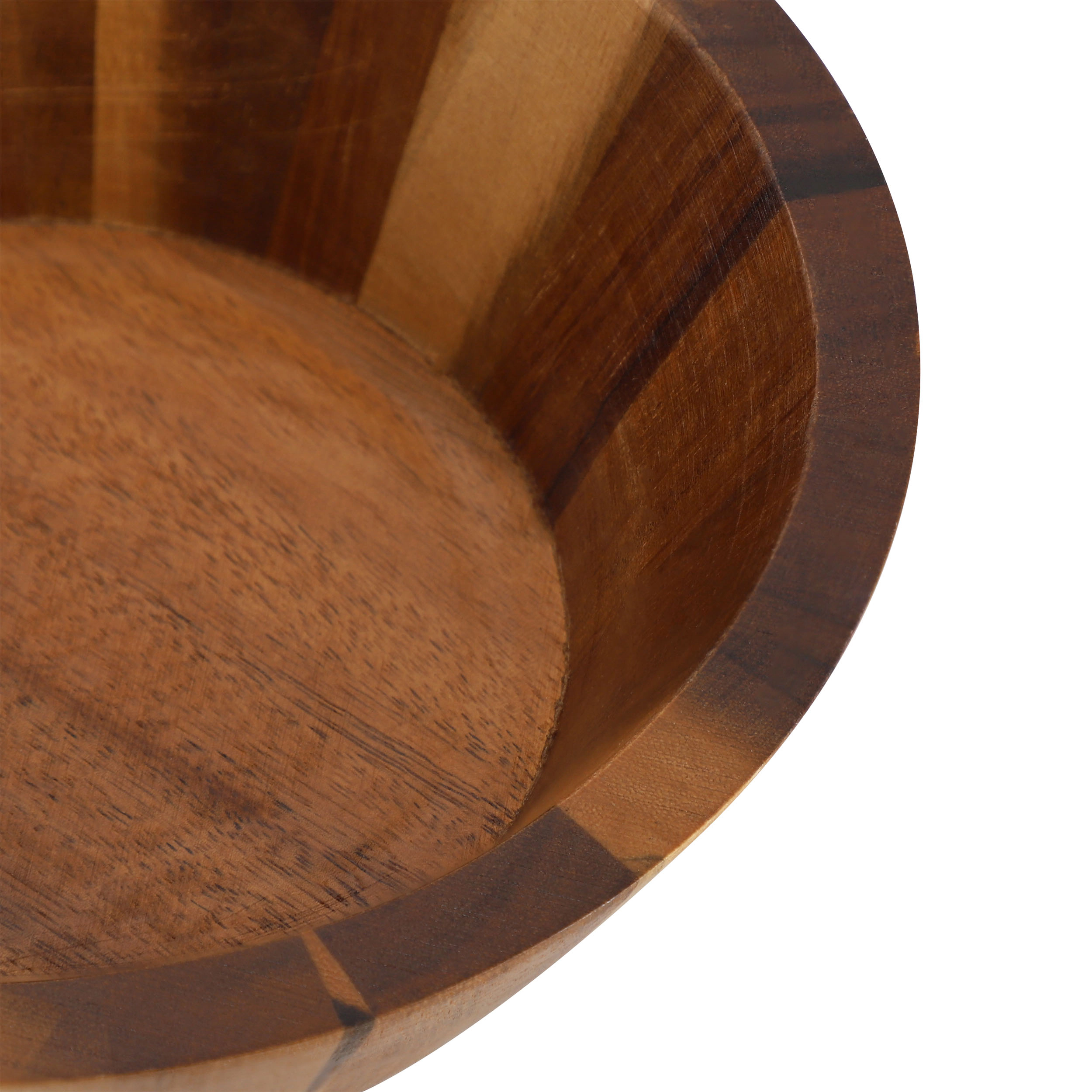 MegaChef 4 Piece 6.75 Inch Acacia Wood Salad Bowl Set