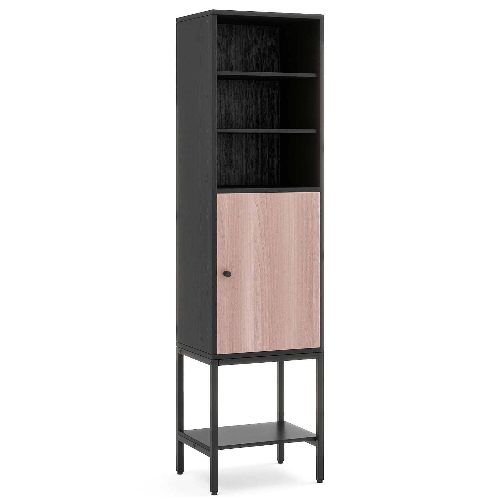 SlickBlue Tall Storage Cabinet with Adjustable Shelves, Doors & Legs