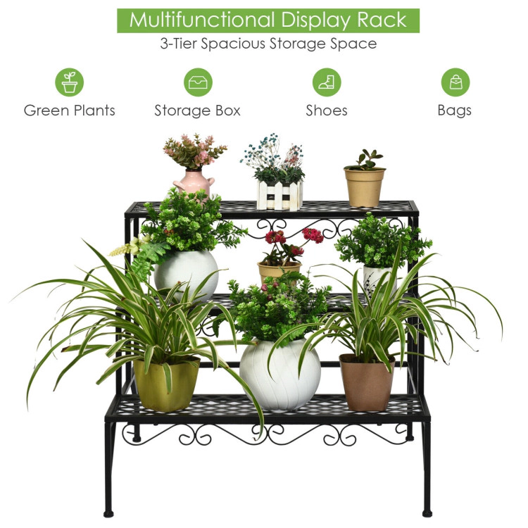 Hivvago 3 Tiers Metal Decorative Plant Stand