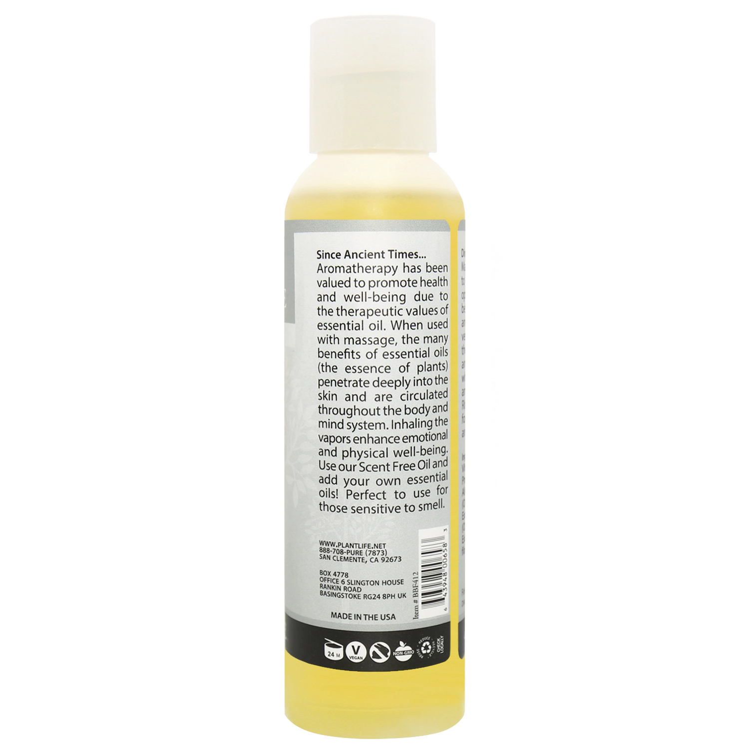 Plantlife Scent Free Massage Oil