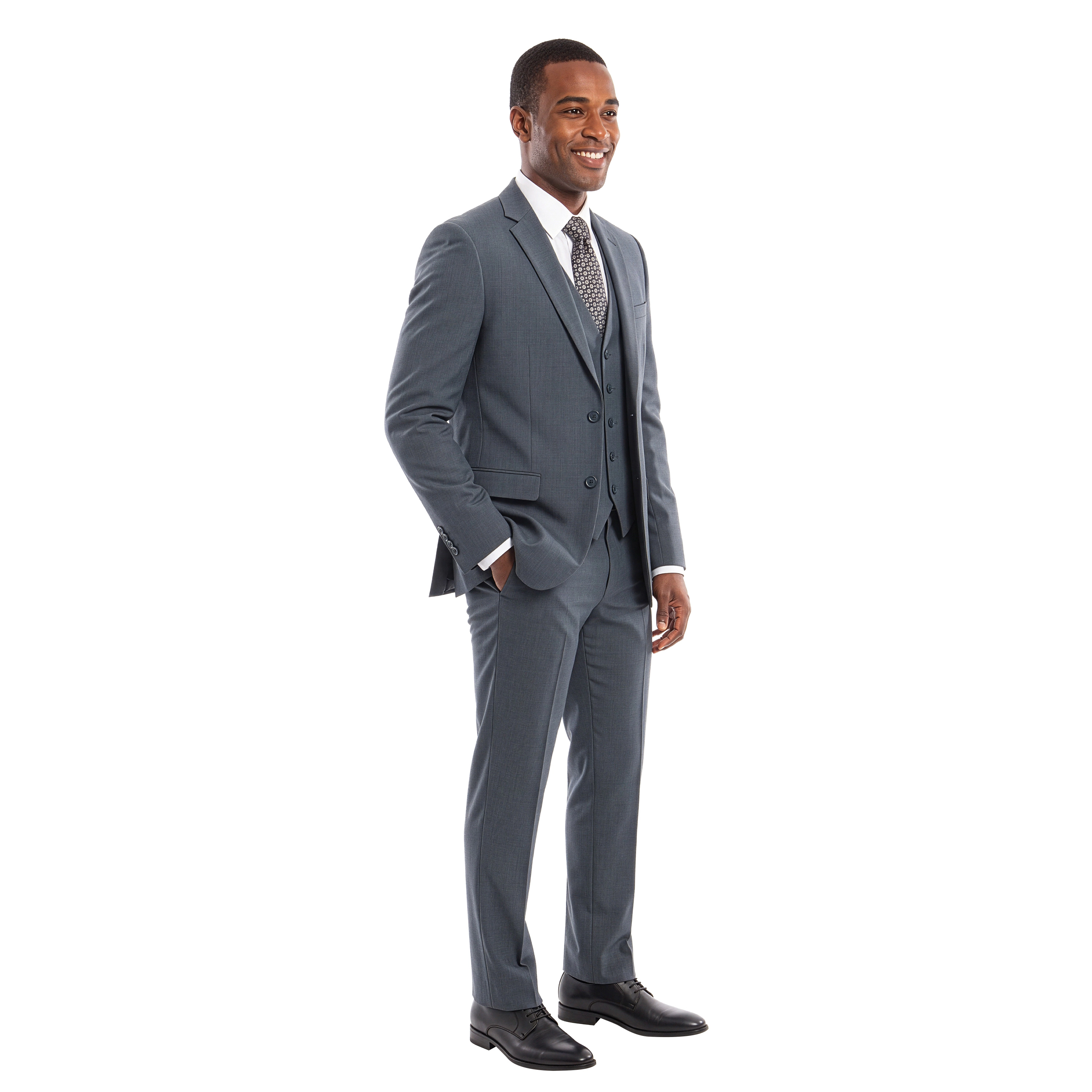 Tazzio Mens Slim Fit 3 Piece Matching Suit Set