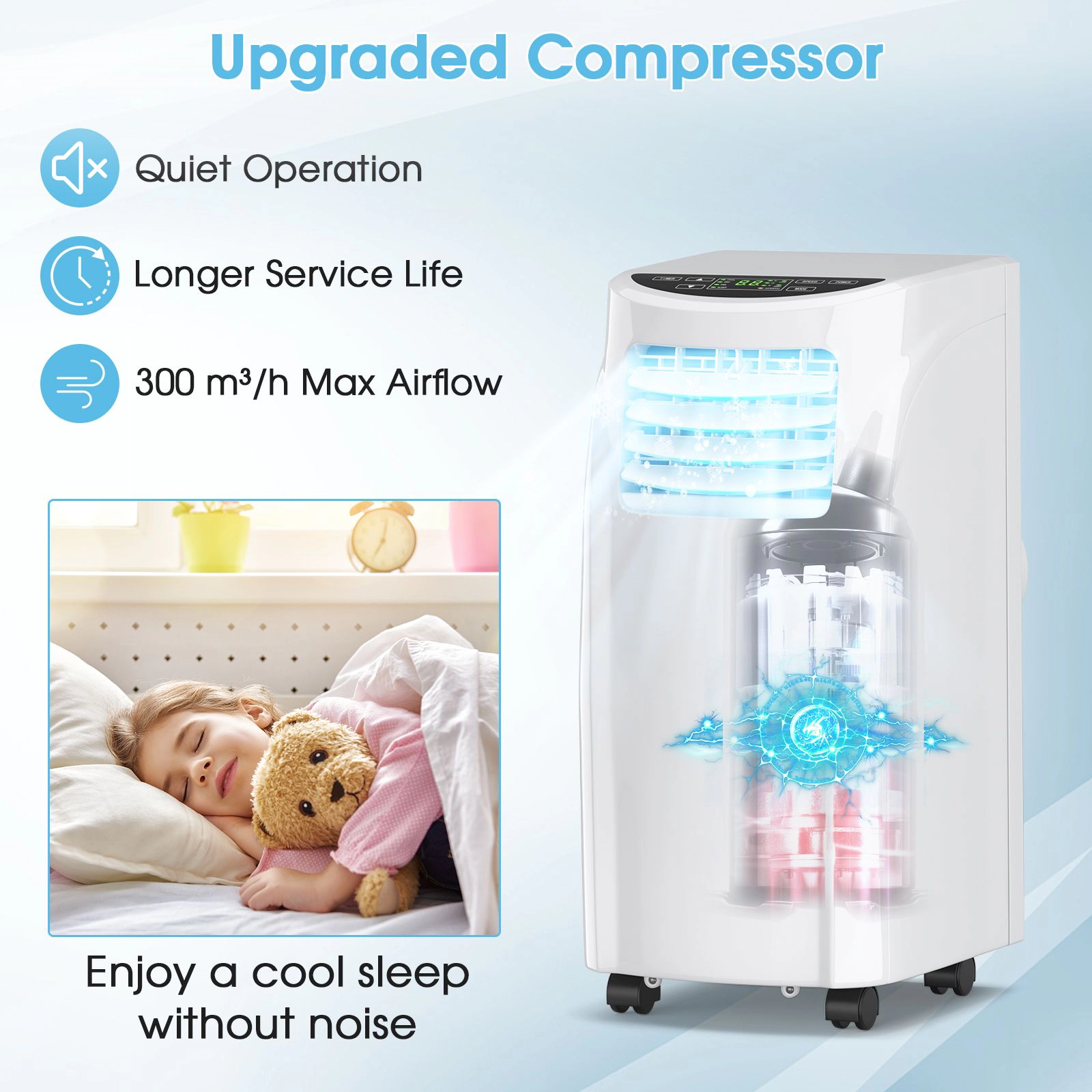 SlickBlue Unisex Portable 8000 BTU Air Conditioner