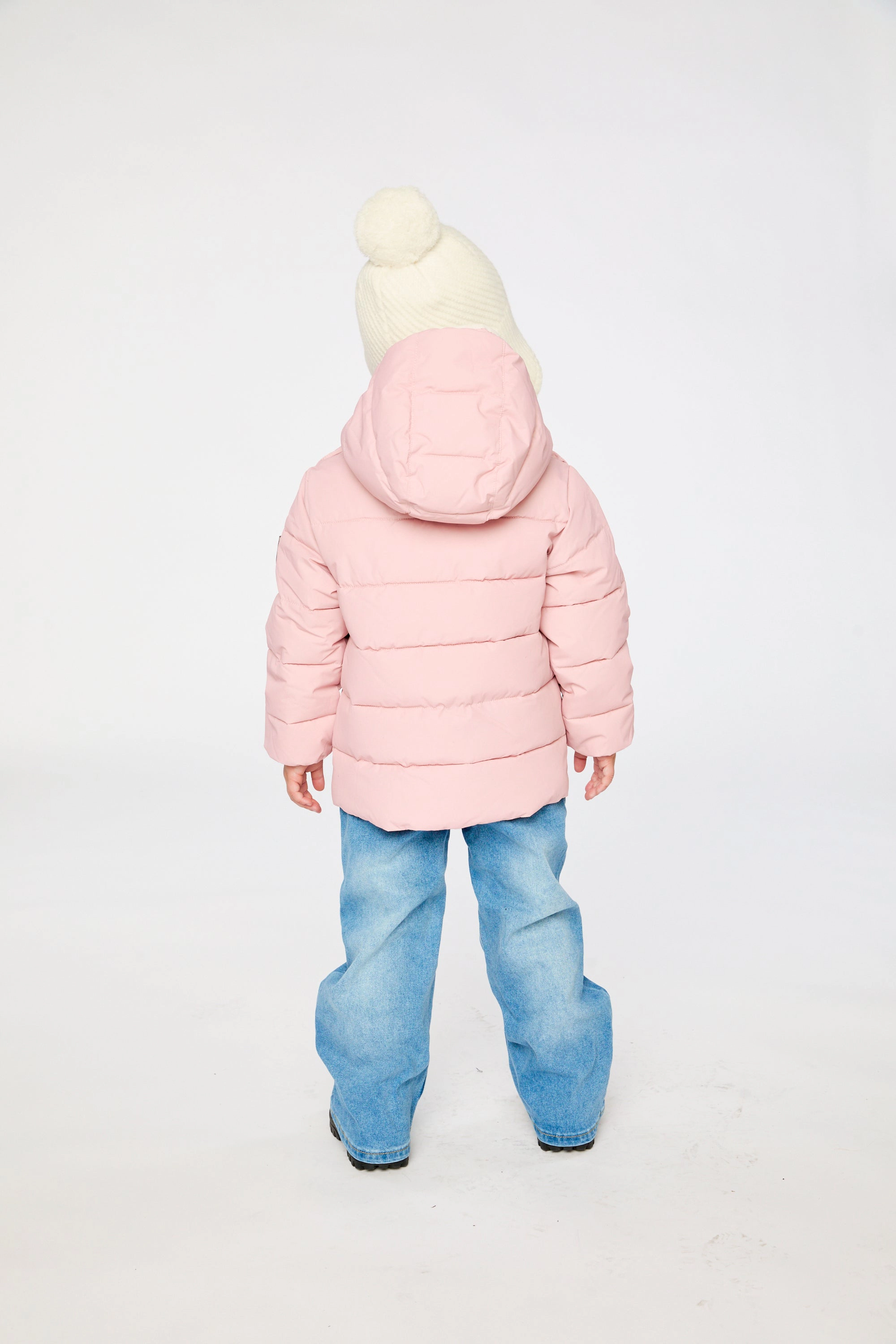 Deux par Girls Quilted Winter Jacket Adapted for Car Seats