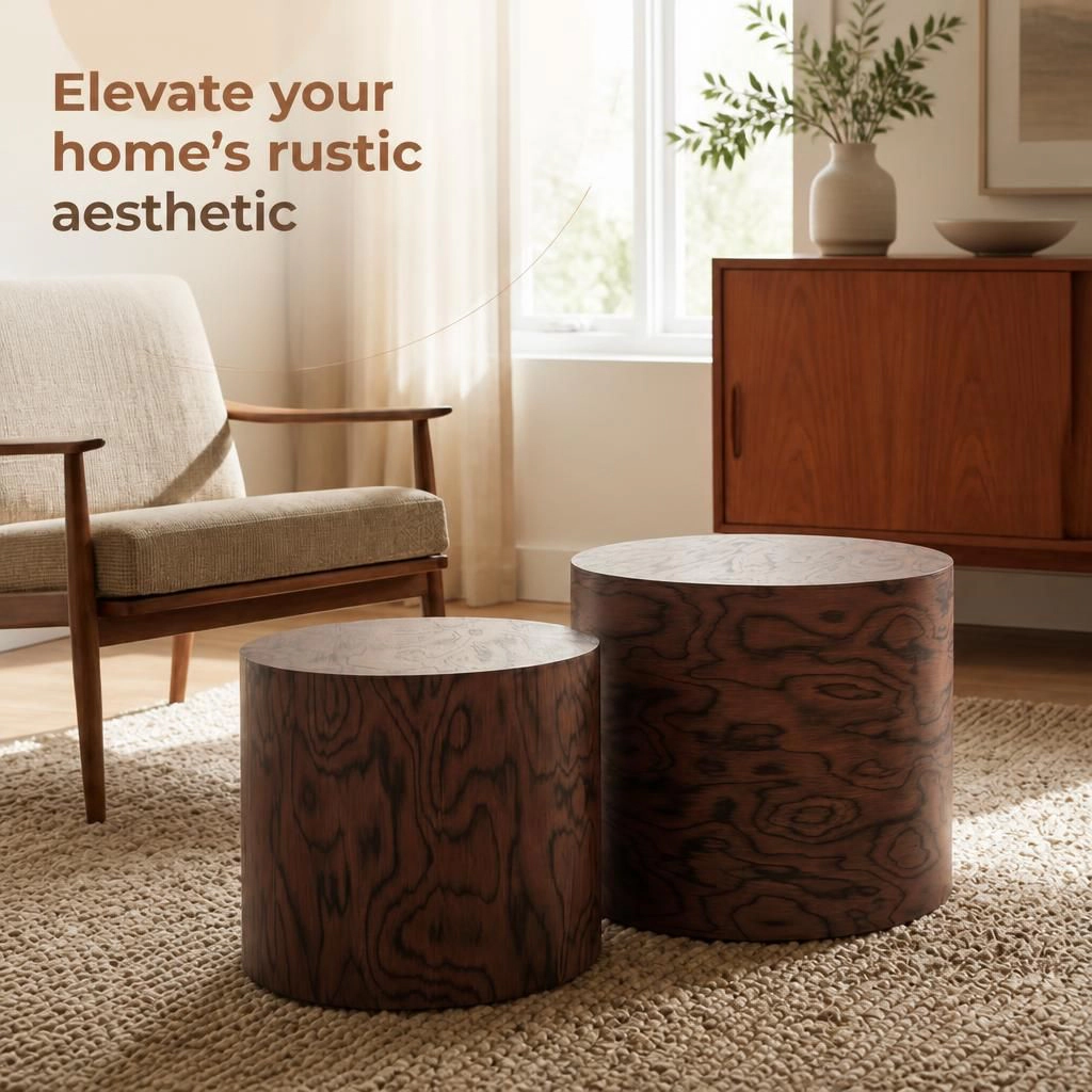 GOODSILO Compact Square Solid Wood End Table Small Accent Table