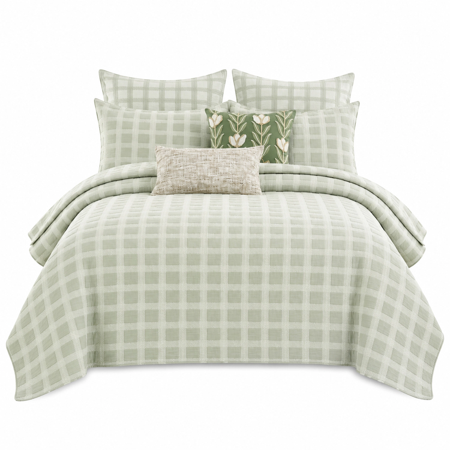 Greenland Home Fashions Millhouse Cotton Reversible Lightweight 2 PC Coverlet Set