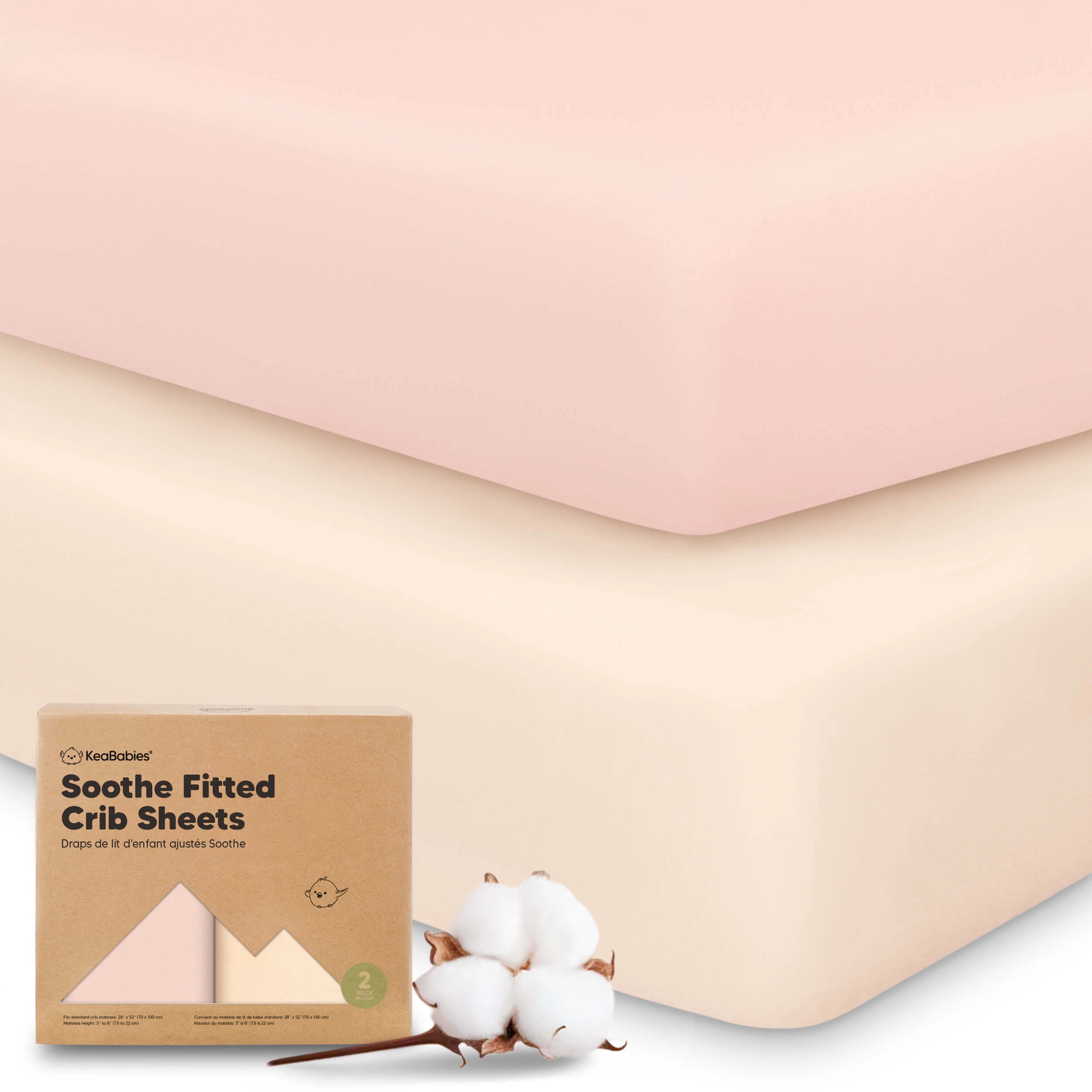 KeaBabies Soothe Fitted Crib Sheet