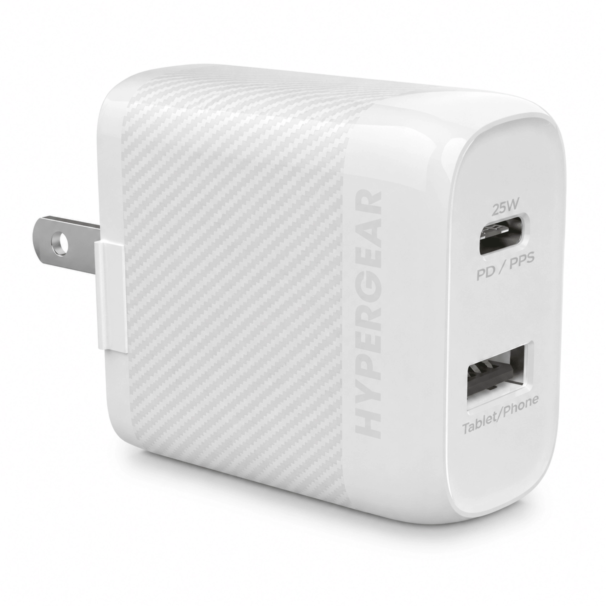 HyperGear SpeedBoost 25W USB-C PD + 12W USB Fast Wall Charger with PPS