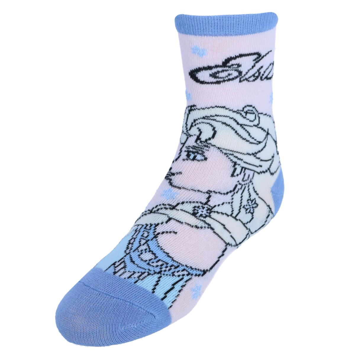 Textiel Trade Girl's Frozen Themed Novelty Crew Socks (Pack of 3)