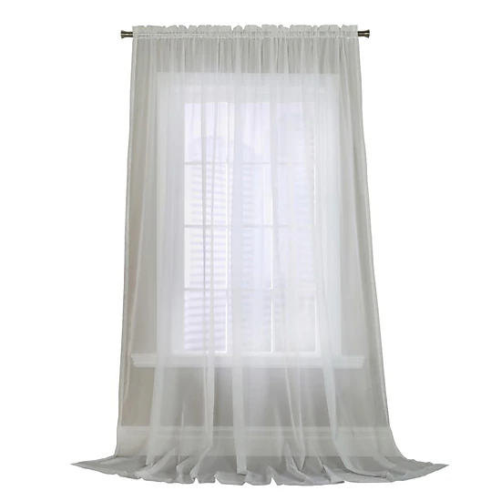 Habitat Rhapsody Voile Sheer Sheer Texture Supple Drapeability Rod Pocket Light Filtering Curtain Panel 54" x 63" White