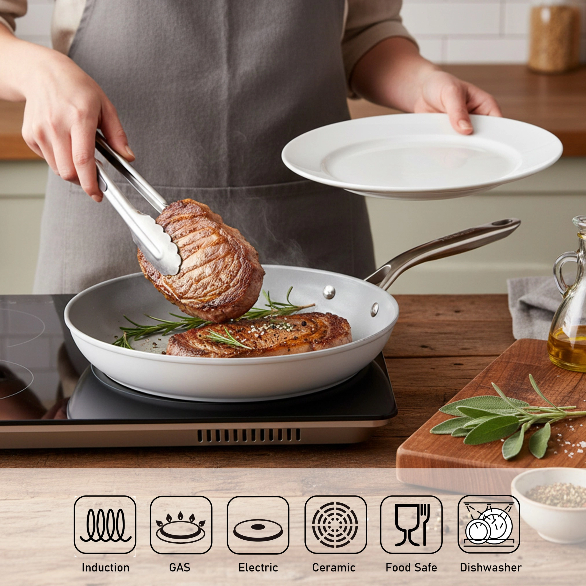 TECHEF - CeraTerra - 8", 10", & 12" Frying Pan Set