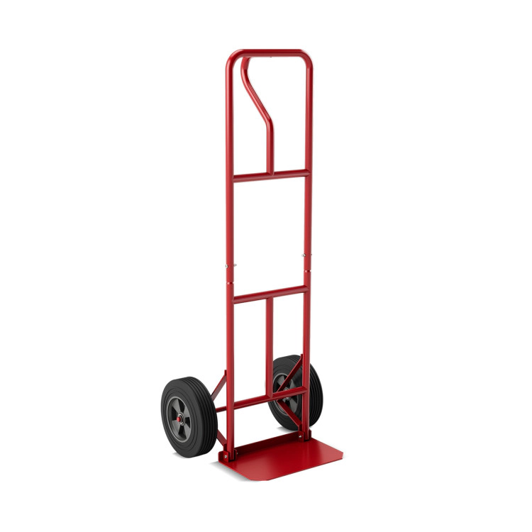 SUGIFT 660-lb Capacity P-Handle Hand Truck Dolly with Foldable Load Plate and Double Bearing Wheels