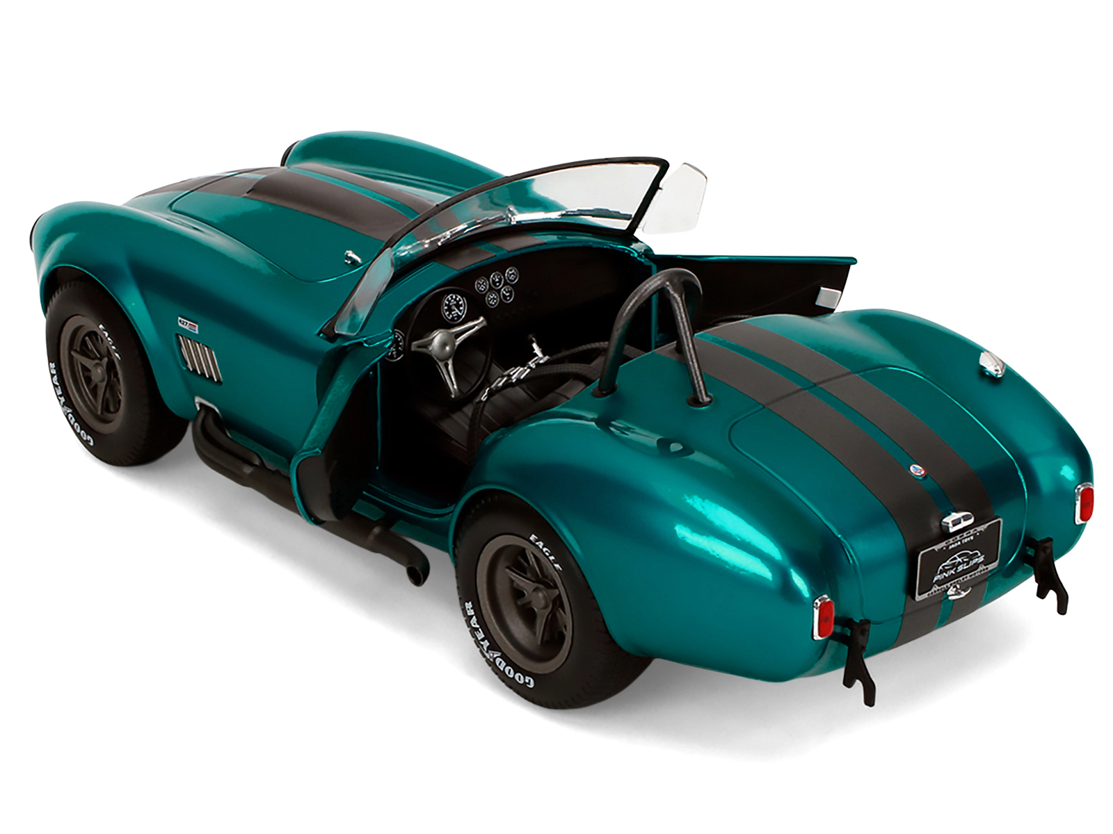 Jada Shelby Cobra 427 MKII Teal Metallic with Gray Stripes "Pink Slips" Series 1/18 Diecast Model Car by Jada