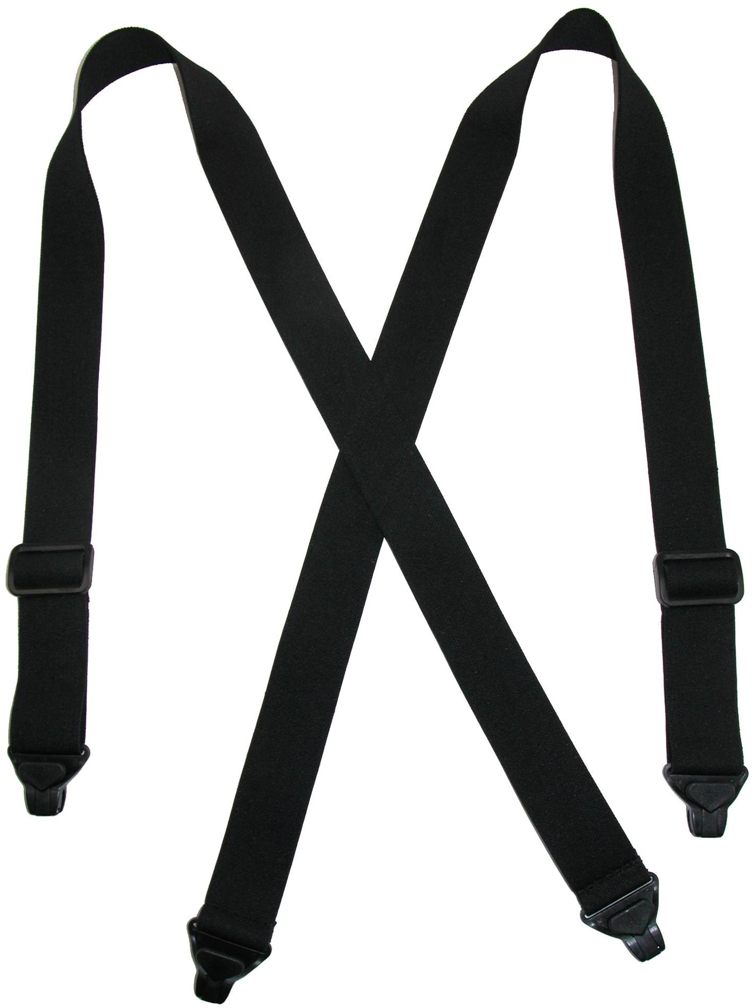 CTM Men's Elastic Plastic Clip-End TSA Compliant Airport Suspenders