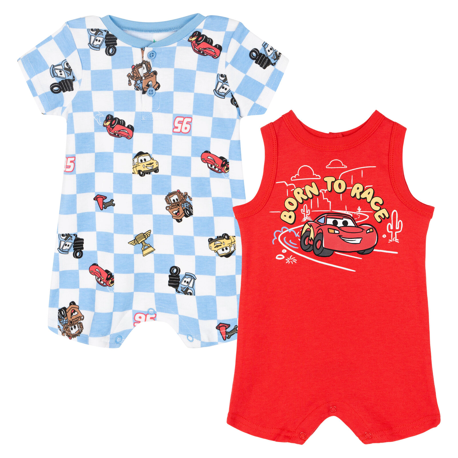 Disney Baby Boys' 2-Pack One Piece Rompers