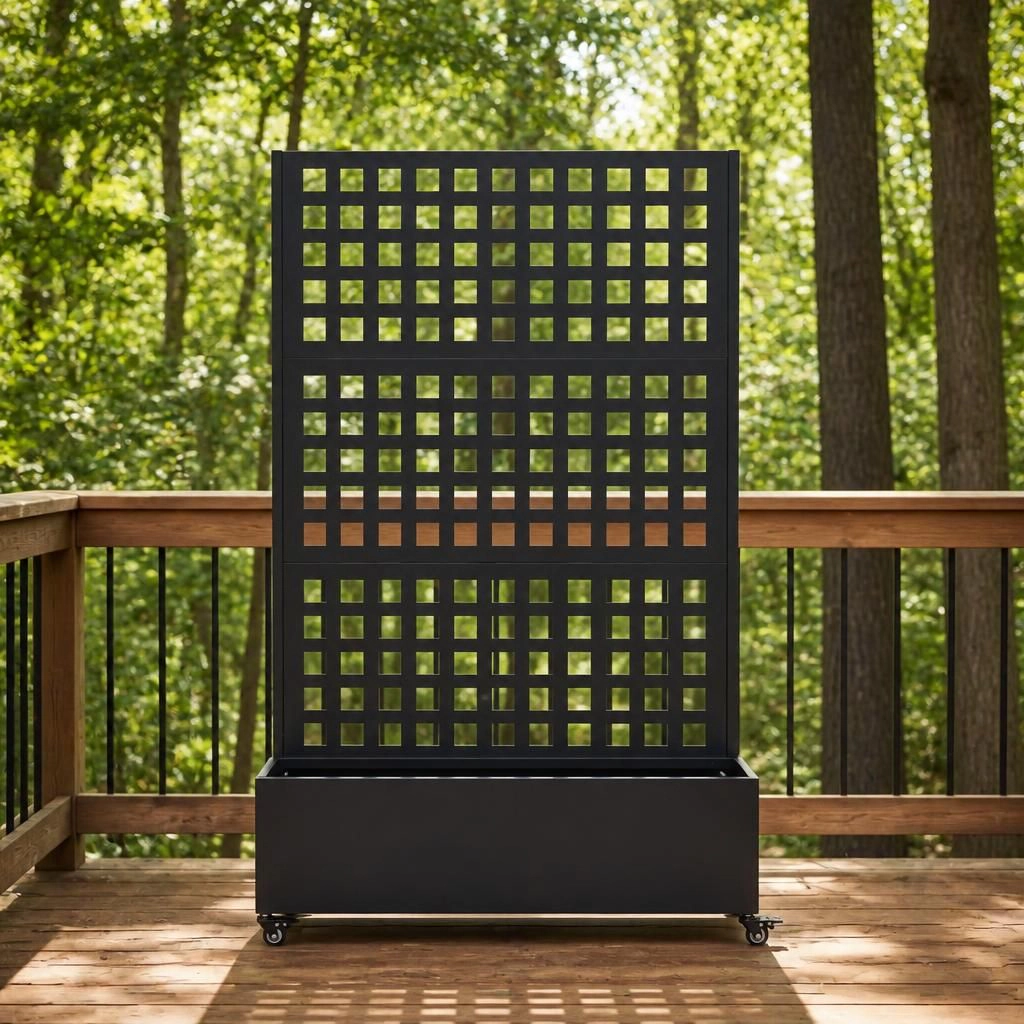 WOW PIONEER Tall Freestanding Metal Garden Planter