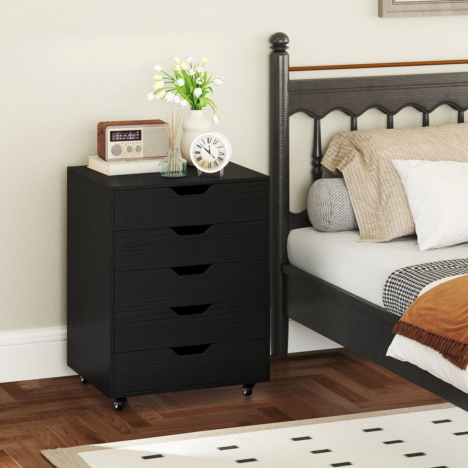 SlickBlue Office Storage Cabinet with Wheels & Spacious Drawer Organization