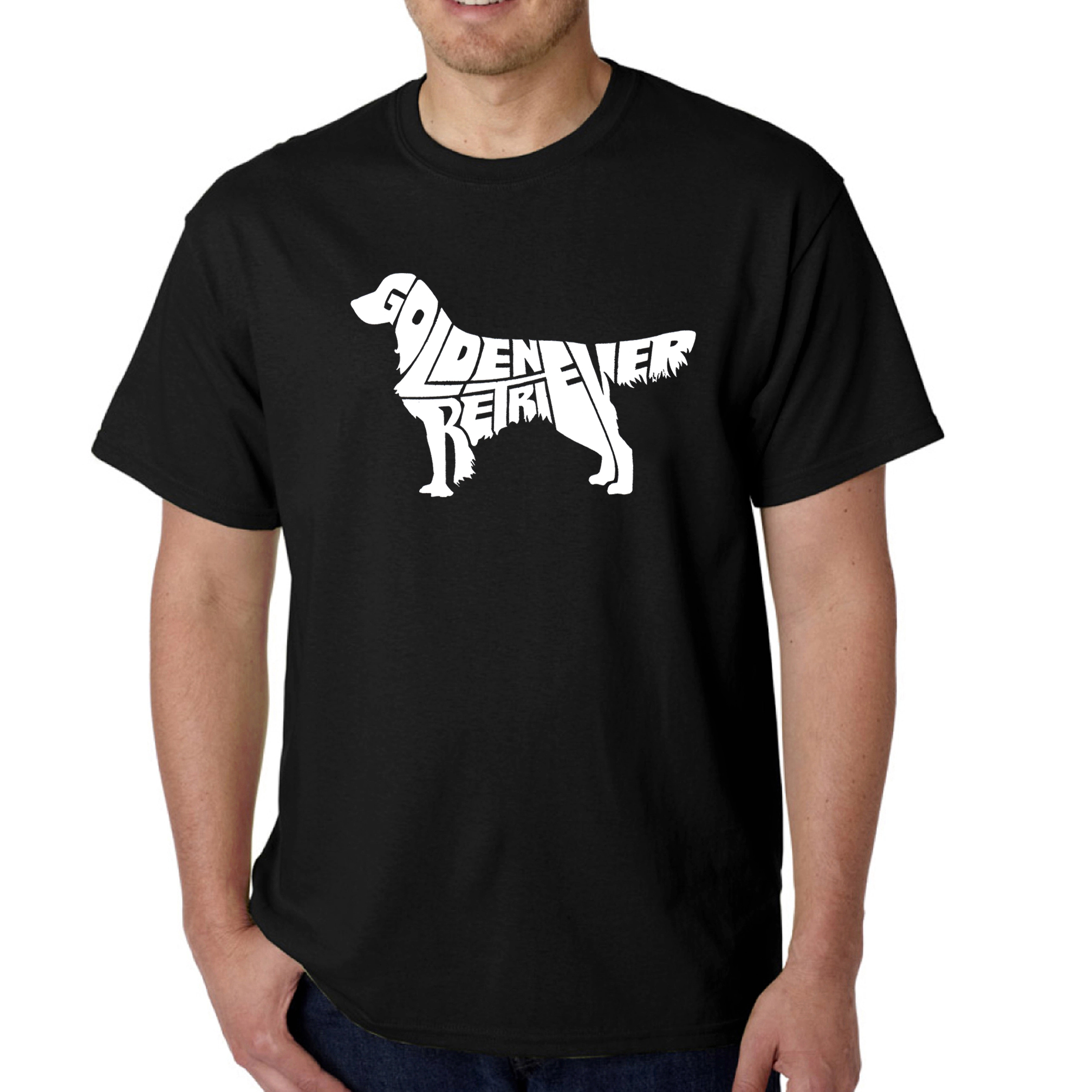 LA Pop Art Men's Word T-Shirt - Golden Retriever