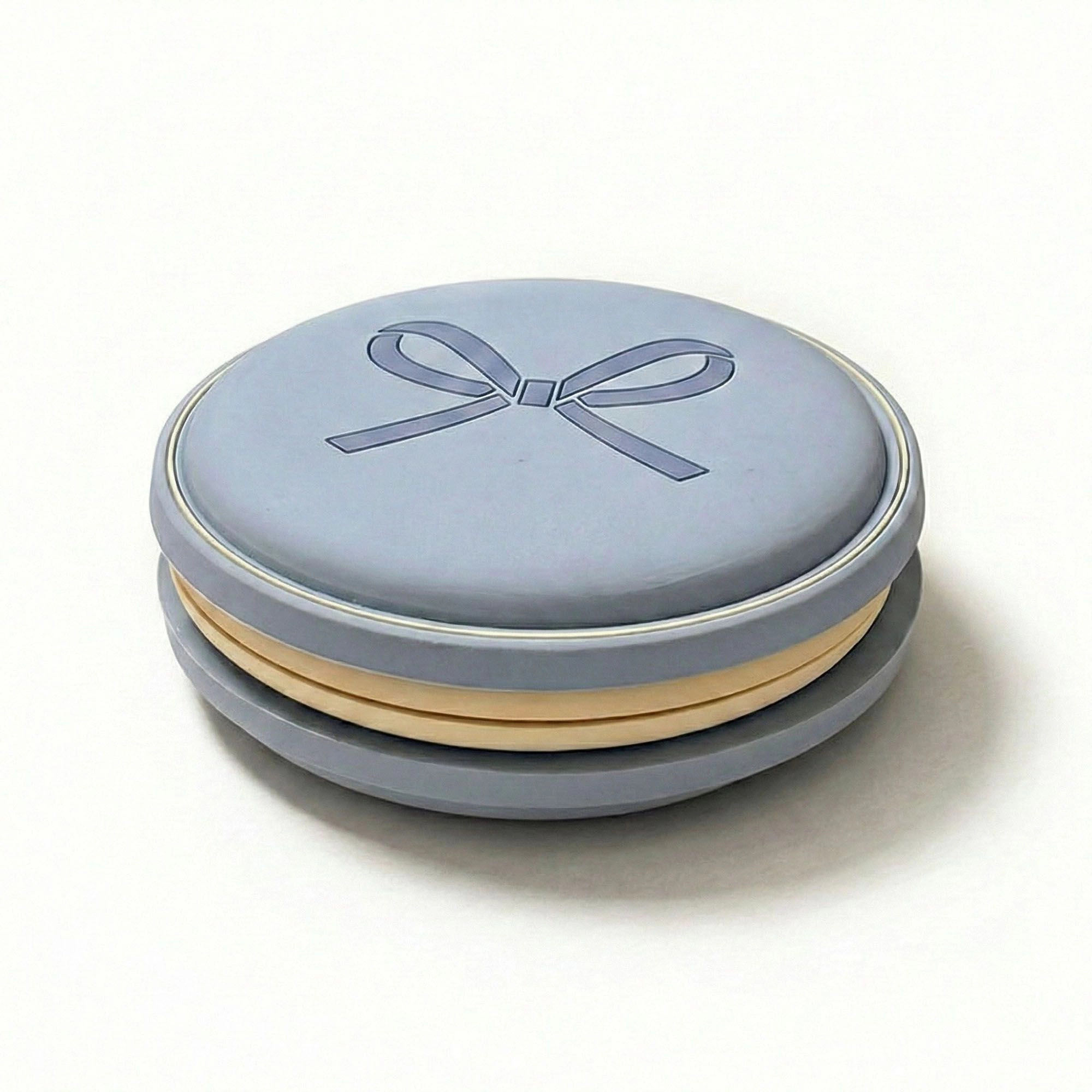 Alilang Unisex Macaron Coaster Set with Bow Design Round Table Protectors