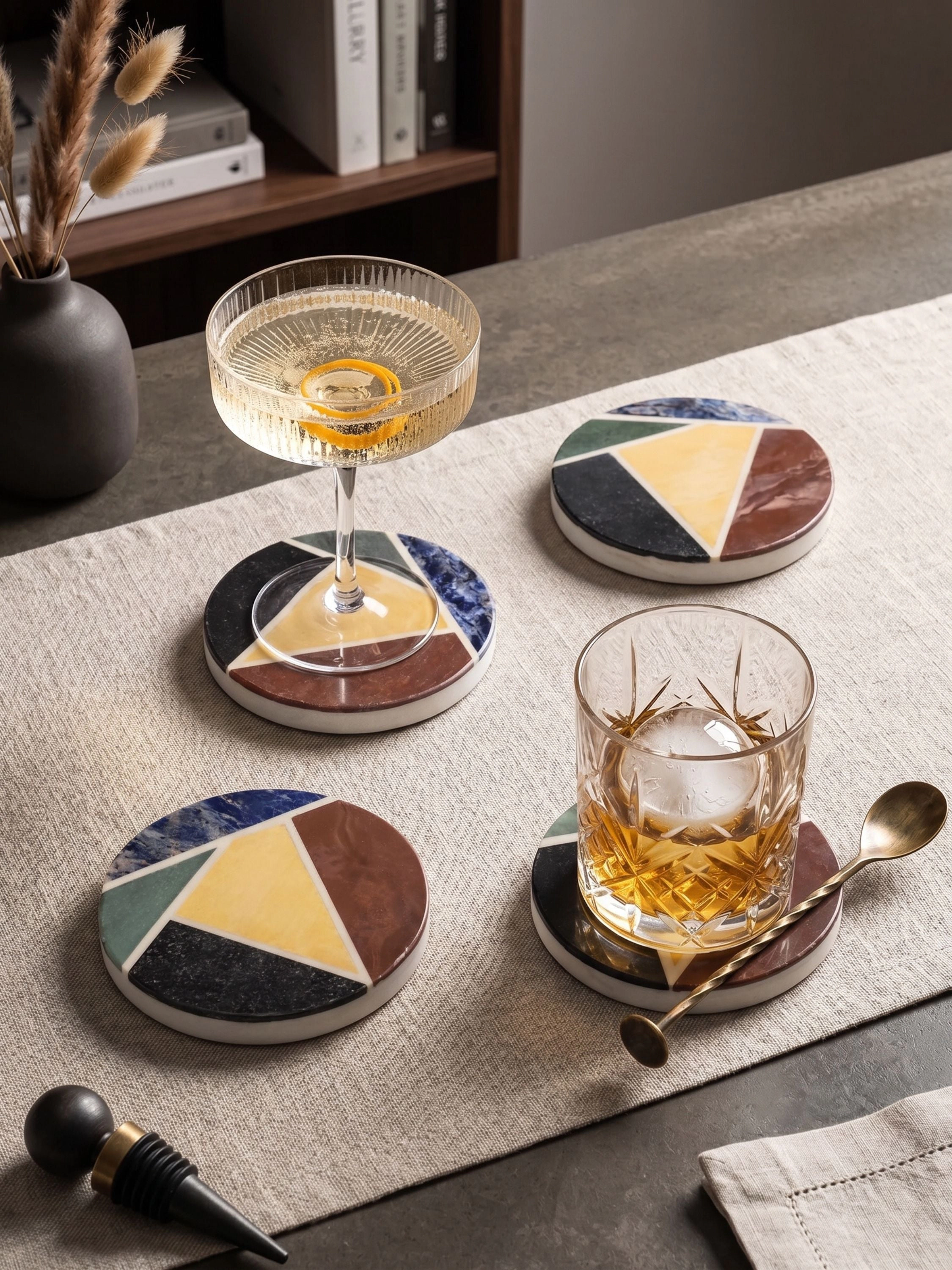 GAURI KOHLI Bennett Marble Coasters