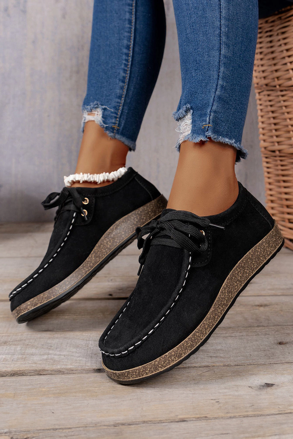 Threaded Pear Women's Quinn Cut Out Suede Ankle Boots