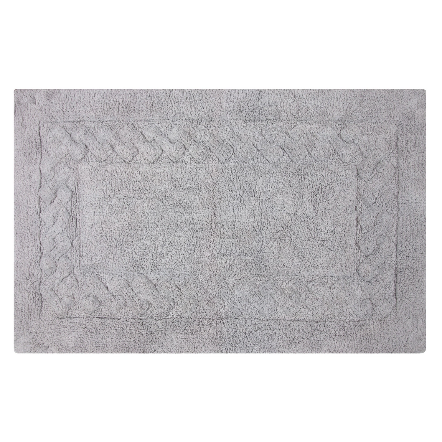 Chain Bath Rug 220 GSF Soft Plush Cotton Non Skid Back By Knightsbridge