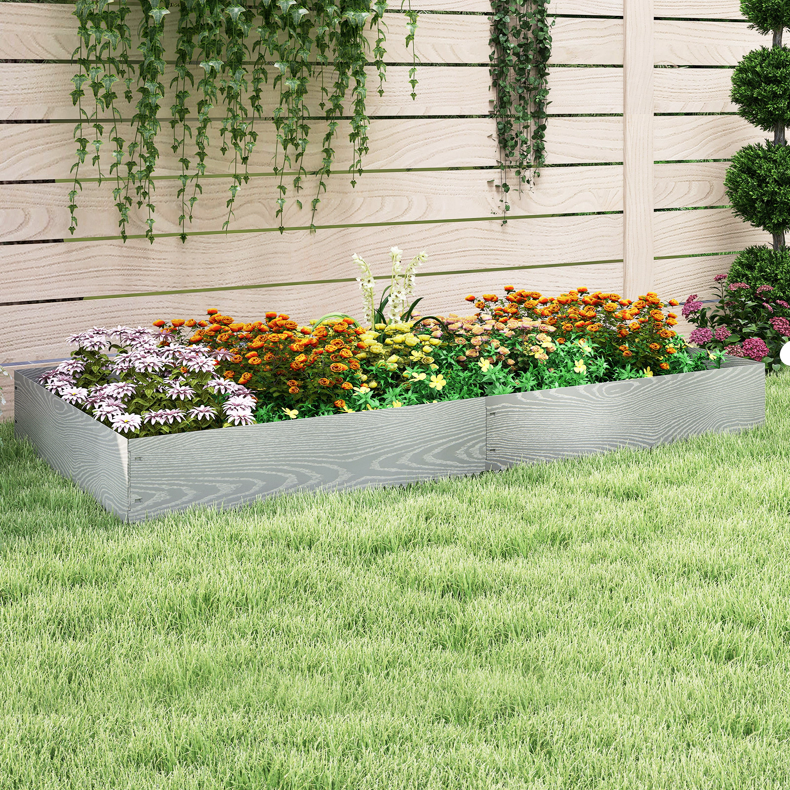 LJG 6-Pack 20 FT Galvanized Metal Landscape Edging for Lawn（Patented）
