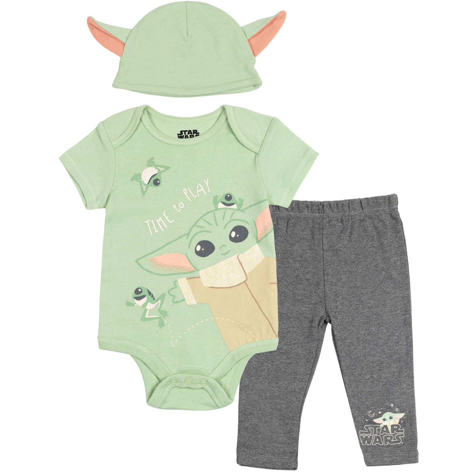 Star Wars The Mandalorian Grogu Baby 8-Piece Bodysuit and Pants Set