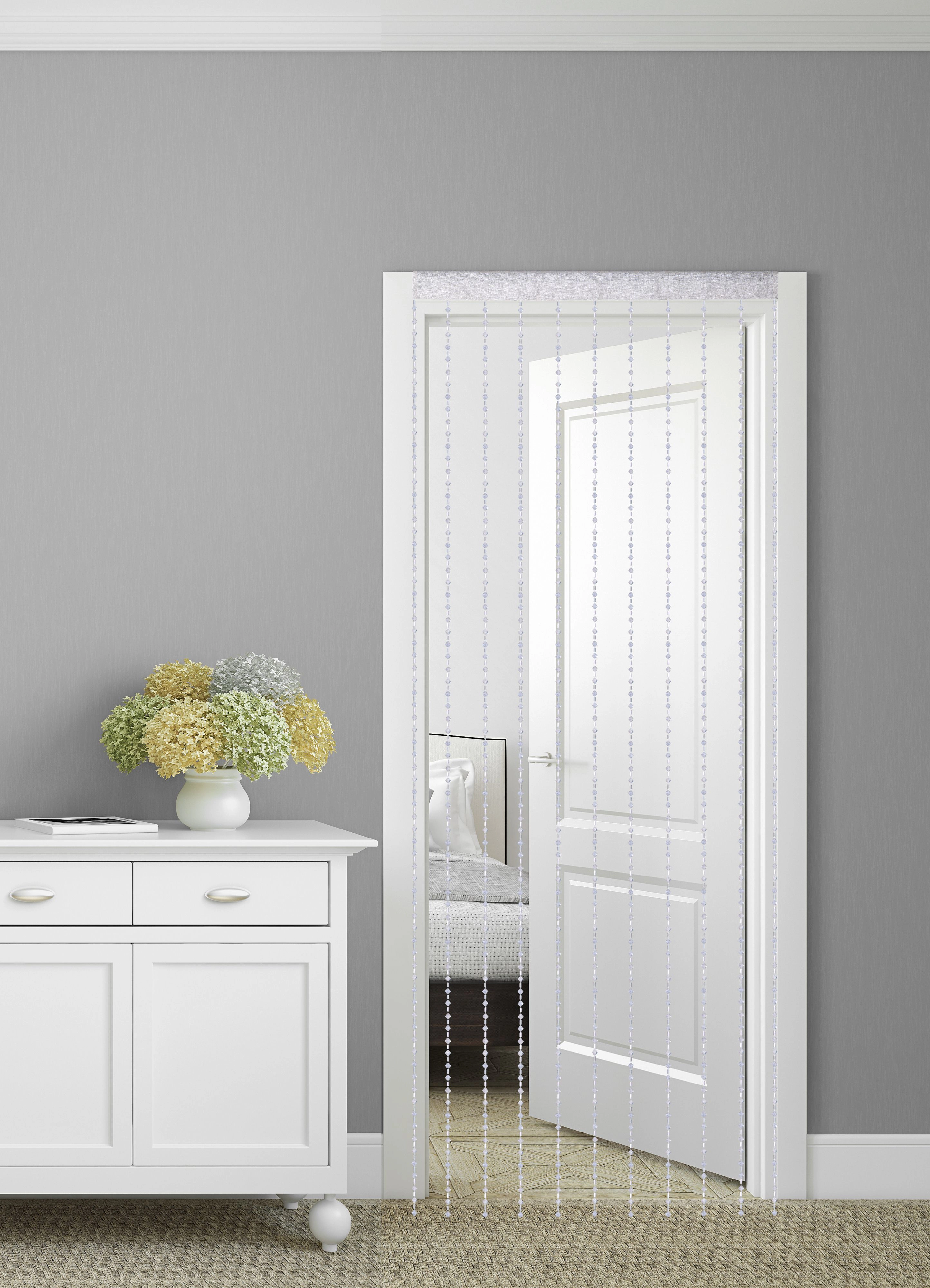 Kate Aurora Luxurious Jaeger Rod Pocket Acrylic Beaded Single Window Curtain Panel