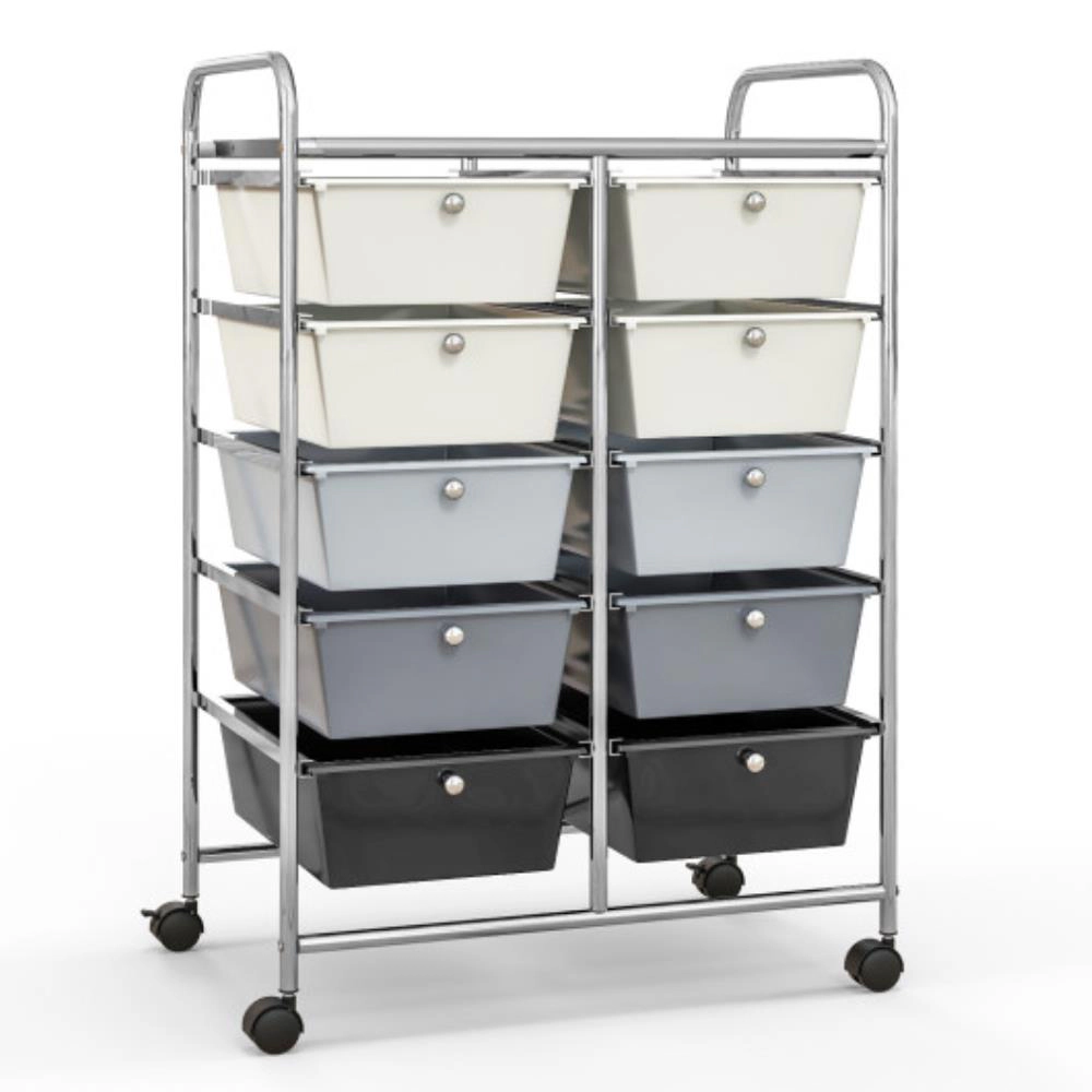 Hivvago 10-Drawer Rolling Storage Cart
