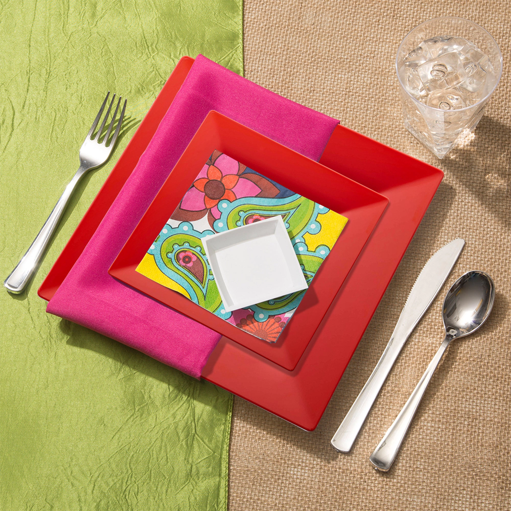 Smarty Had A Party Square Plastic Wedding Value Set