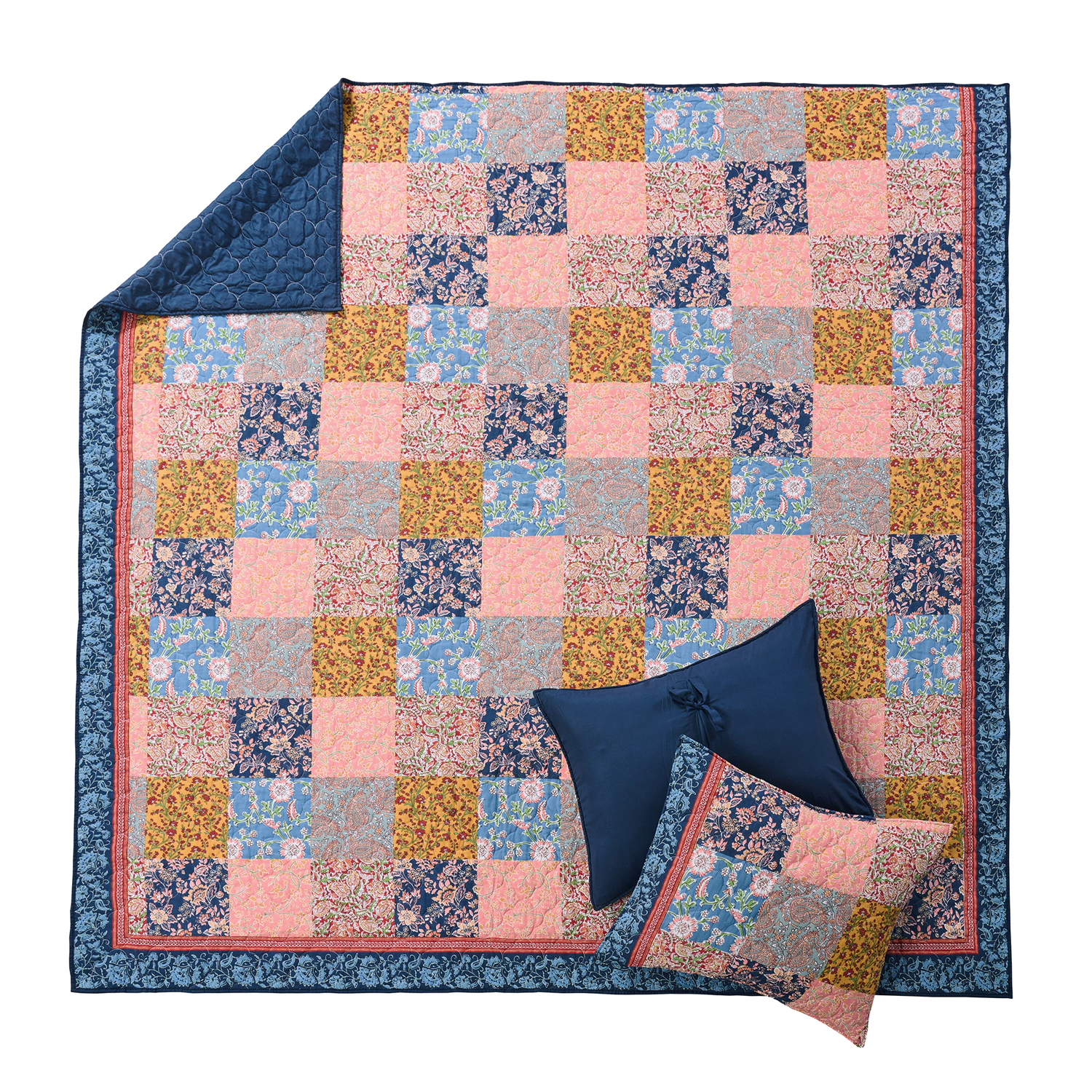 Greenland Home Fashions gier Cotton Reversible Lightweight Quilt Set 3 PC