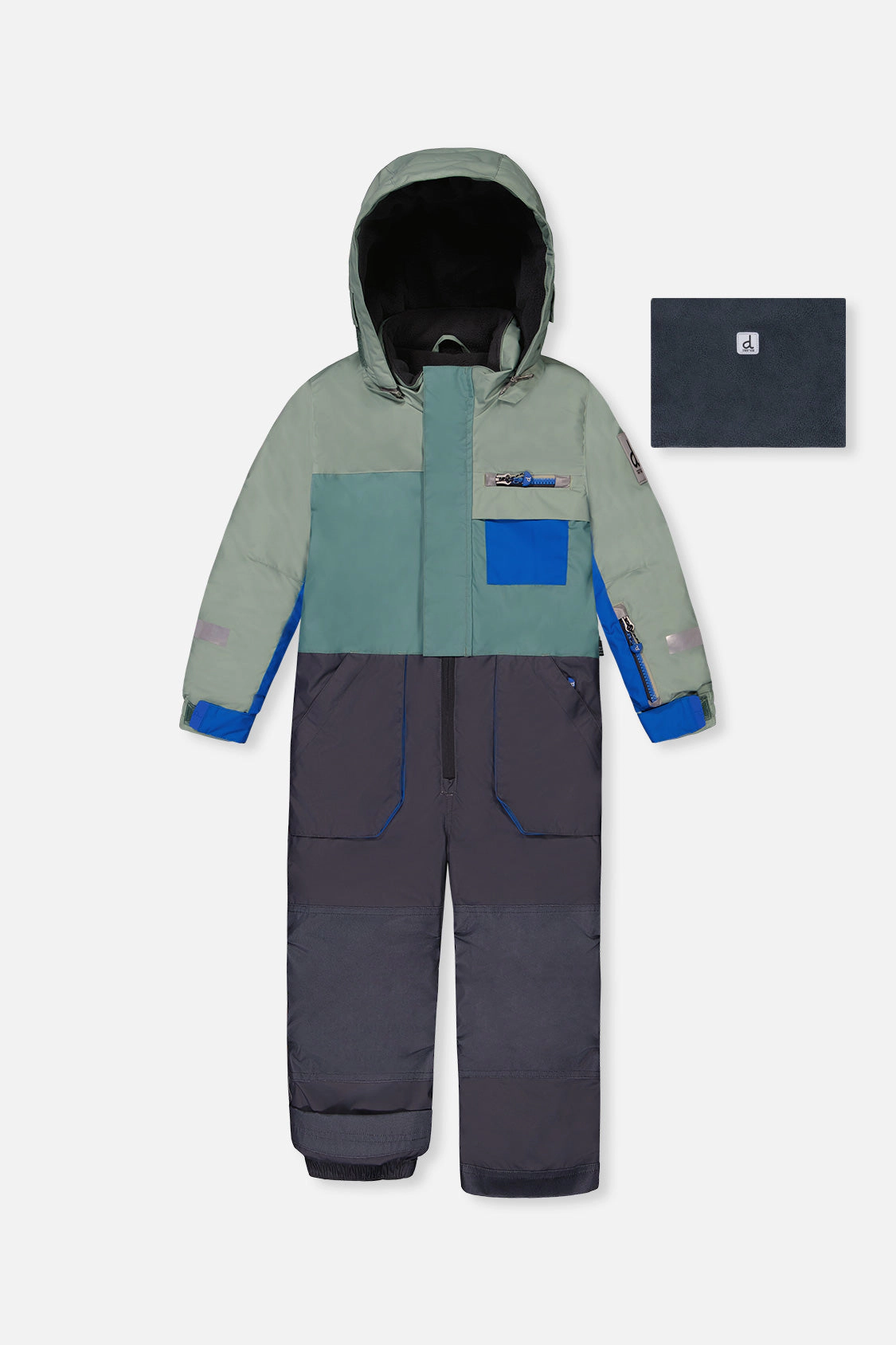 Deux par Boys One Piece Play Snowsuit with Detachable Hood