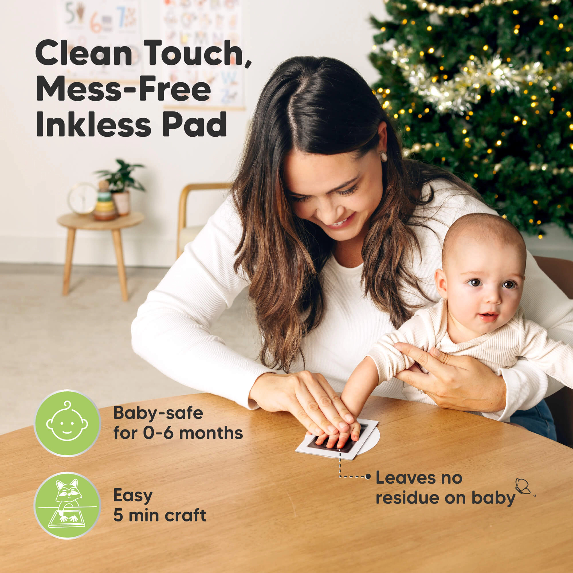 KeaBabies Bitsy Inkless Baby Print and Photo Ornaments