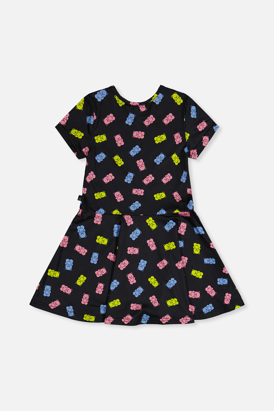Deux par Girls Gummy Bear Print Short Sleeve Drop-Waist Dress