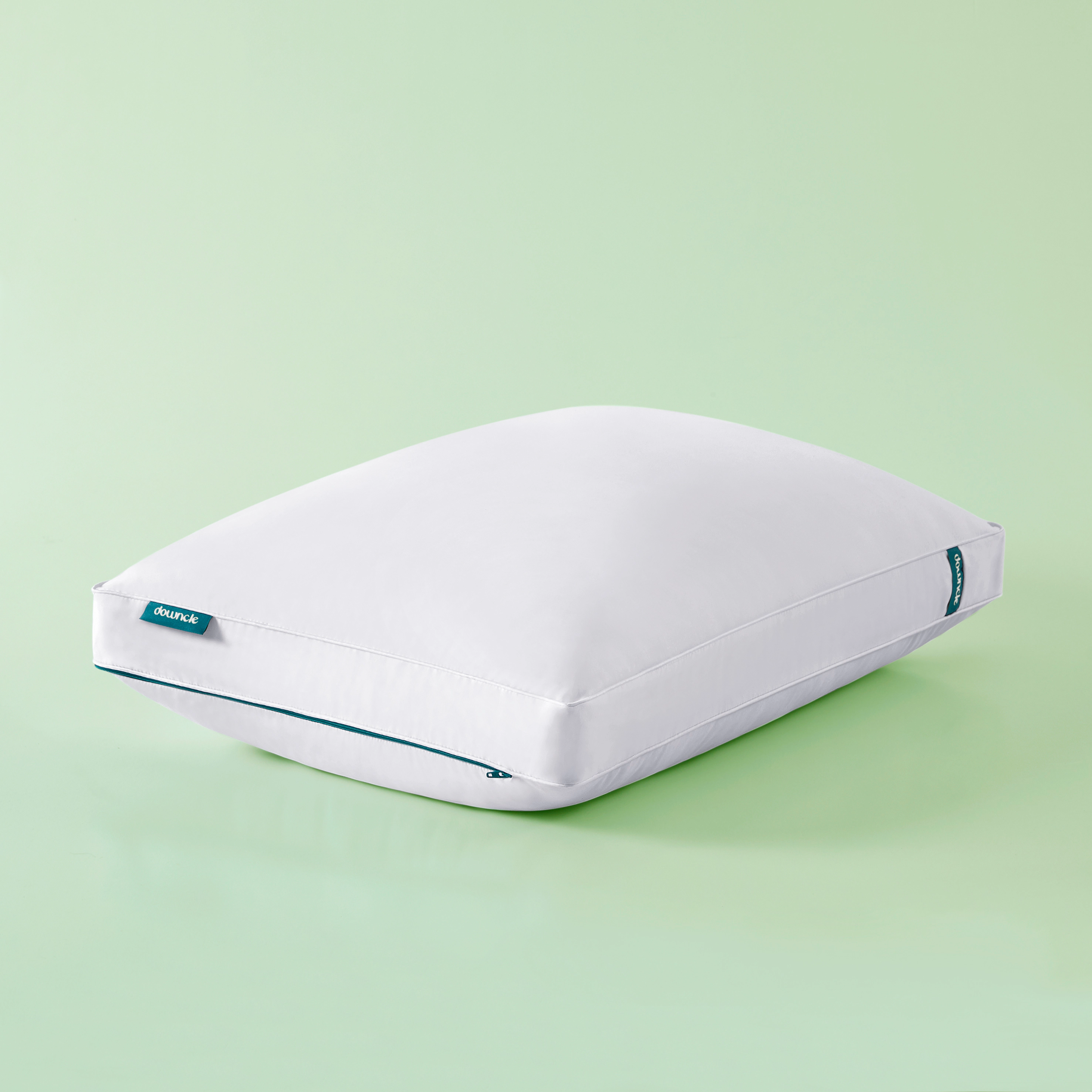 Puredown Selected Recycled Gusseted Feather Pillow with Removable Padded Cover